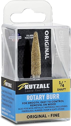 Vista 7 de Kutzall Fresa giratoria cónica original, eje de 1⁄4 pulgadas, broca de tallado de madera fina para Bosch, DeWalt, Milwaukee. carburo de tungsteno