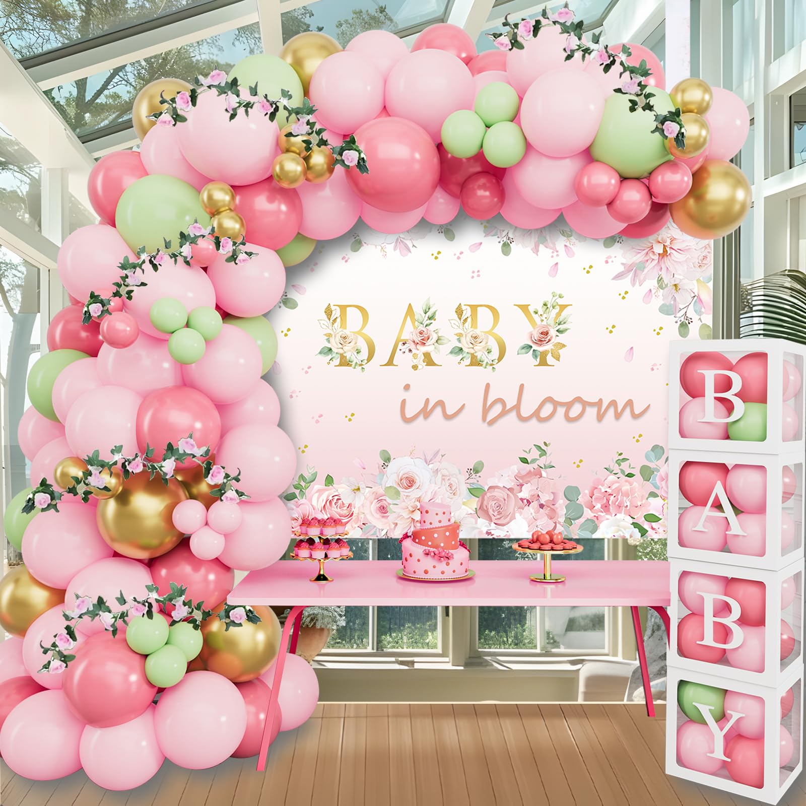 Using Green And Pink Decorations Baby Showers Zesliwy Sage Green Pink