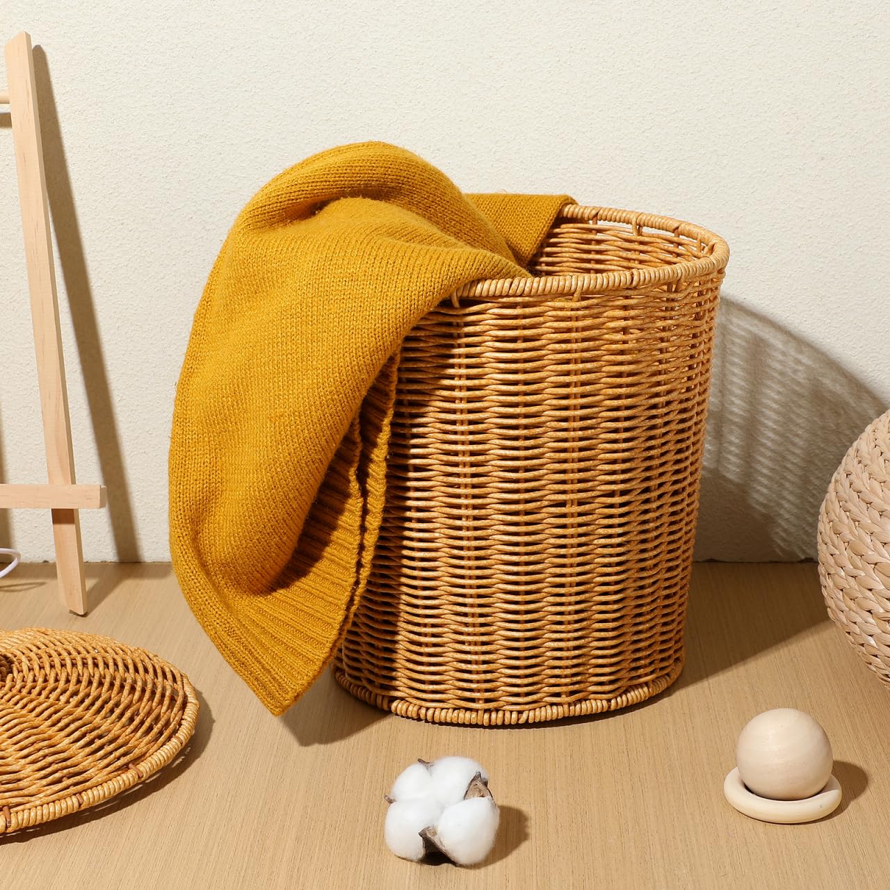 PRETYZOOM Cesta De Almacenamiento Con Tapa Pp 29.00 X 23.50 X 20.00 Cm | Multiusos Para Ropa Sucia, Para Juguetes, Para Dormitorio Y BañO, Pp Con Tapa