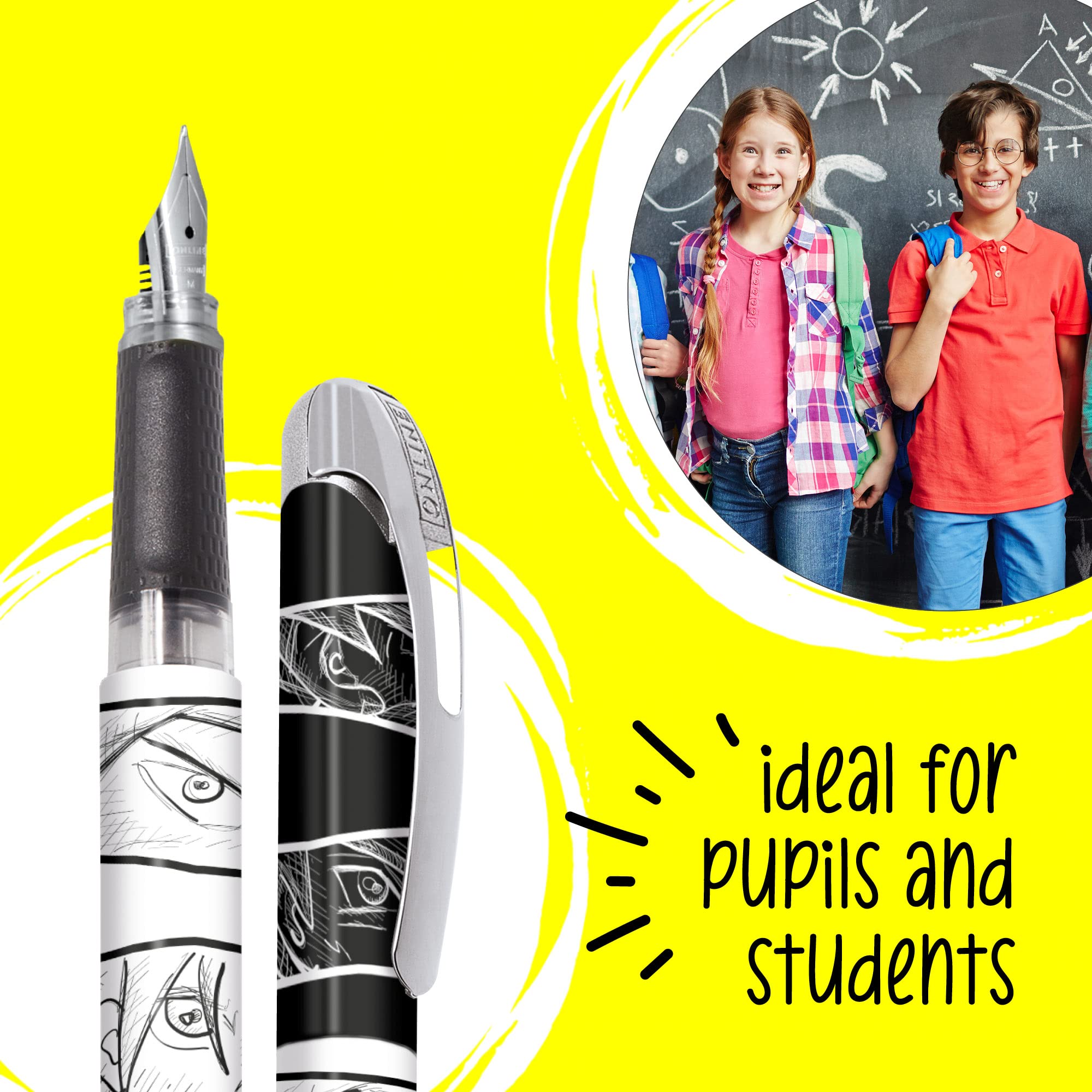 Online College ink pen Manga ergonomic fountain pen for school/college solid medium nib - Image 3
