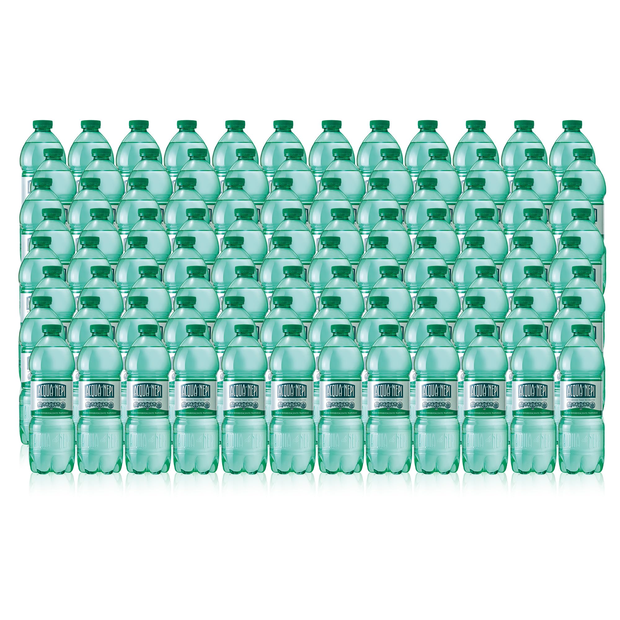 Acqua di Nepi Effervescente Naturale 0,5L - 96 bottiglie - Facilita la digestione - Bollicine Sottili e Gusto Equilibrato - Formato Pratico On-The-Go