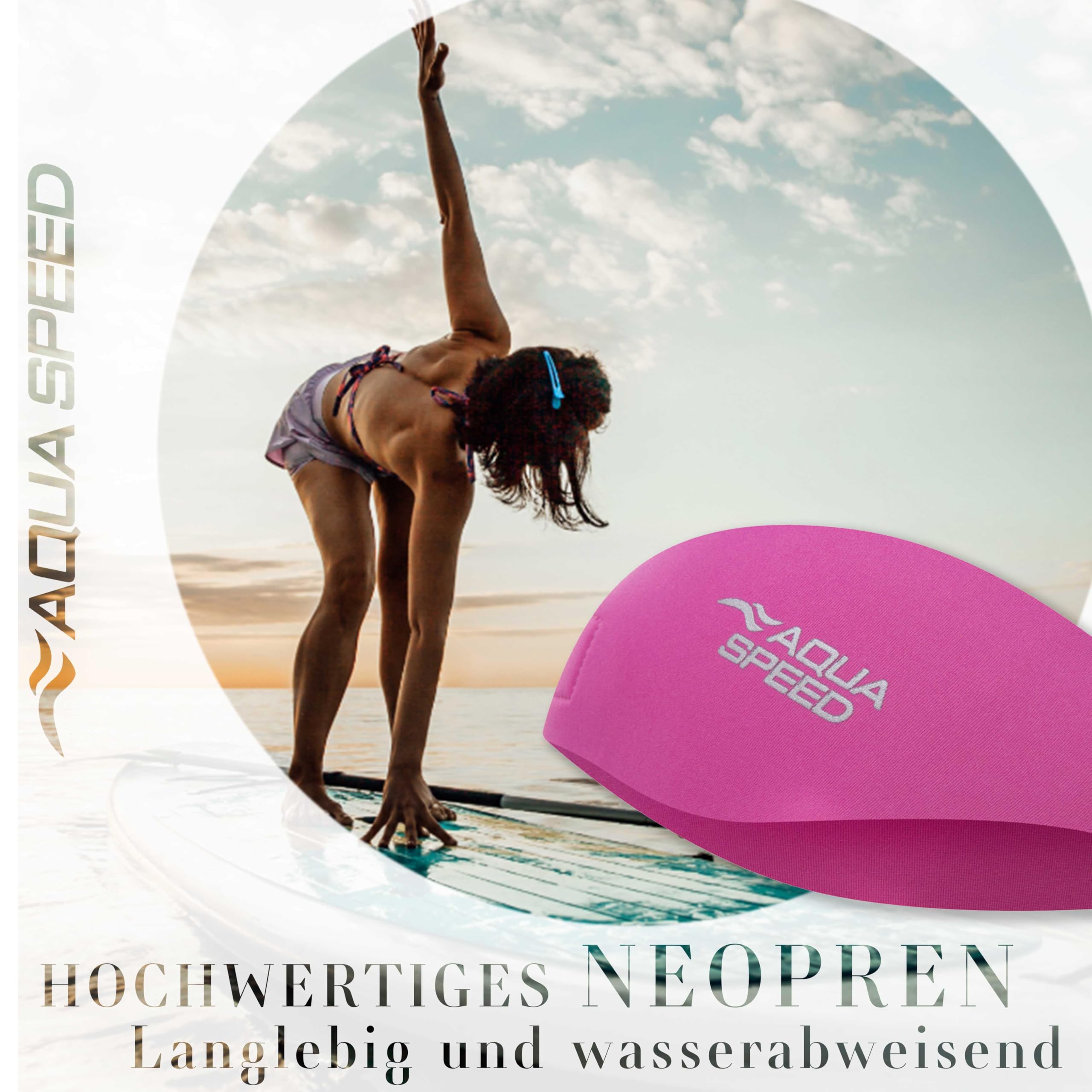 Aqua Speed EARBAND Banda para la Cabeza Neopreno Natación Niños Adultos