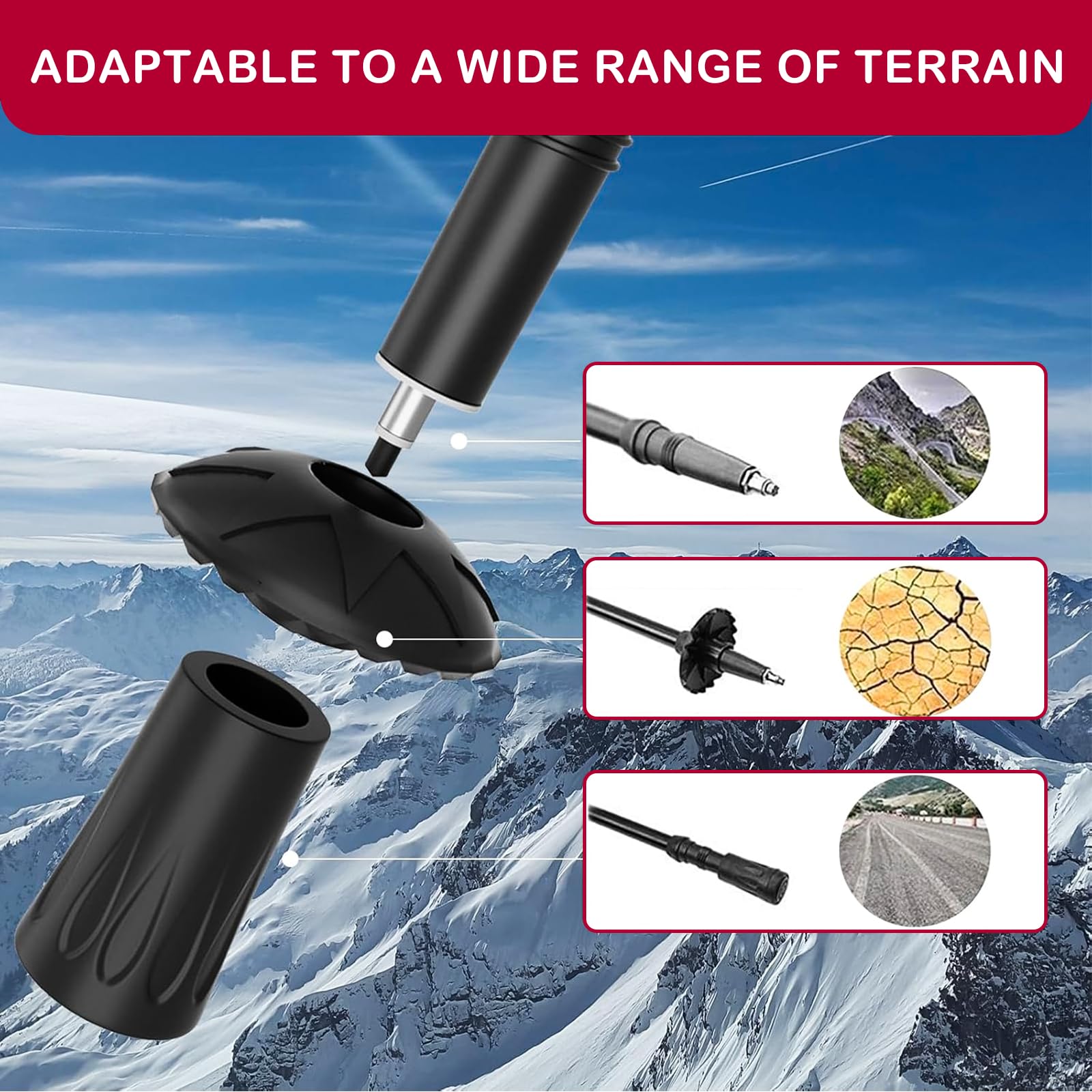 Bastoni Trekking Telescopico Bastone da Trekking di Alluminio Bastoni da Trekking Pieghevoli,Utilizzati per Viaggi All'Aperto,Escursioni in Montagna e Altri Sport