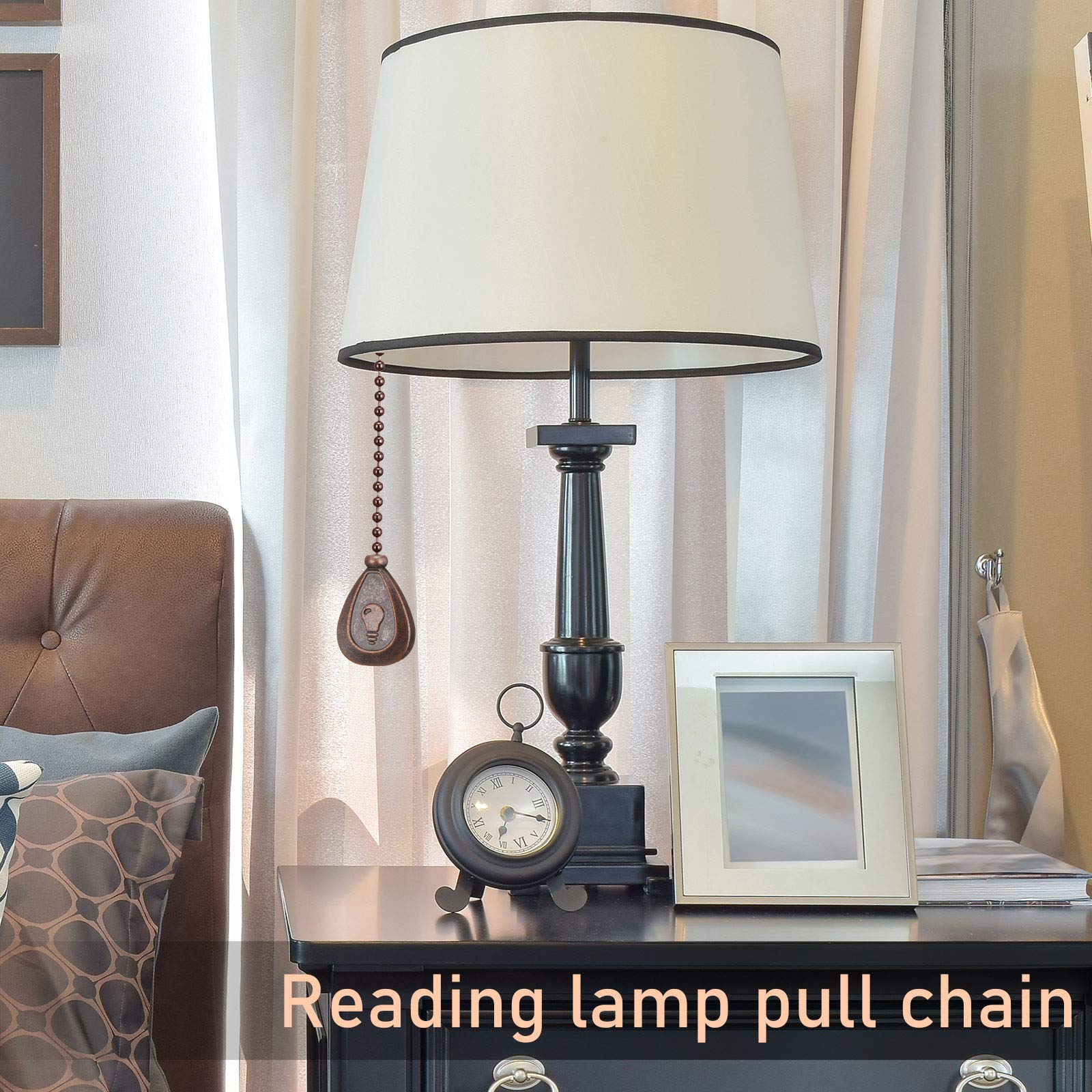 4 Pcs Fan Pull Chain Extension 12 Inch Metal Ceiling Pull - View #7