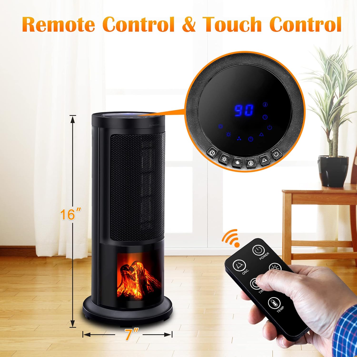 review WARMLREC Space Heater Electric Portable PTC Fast Heating Ceramic For Bedroom Office Indoor Use