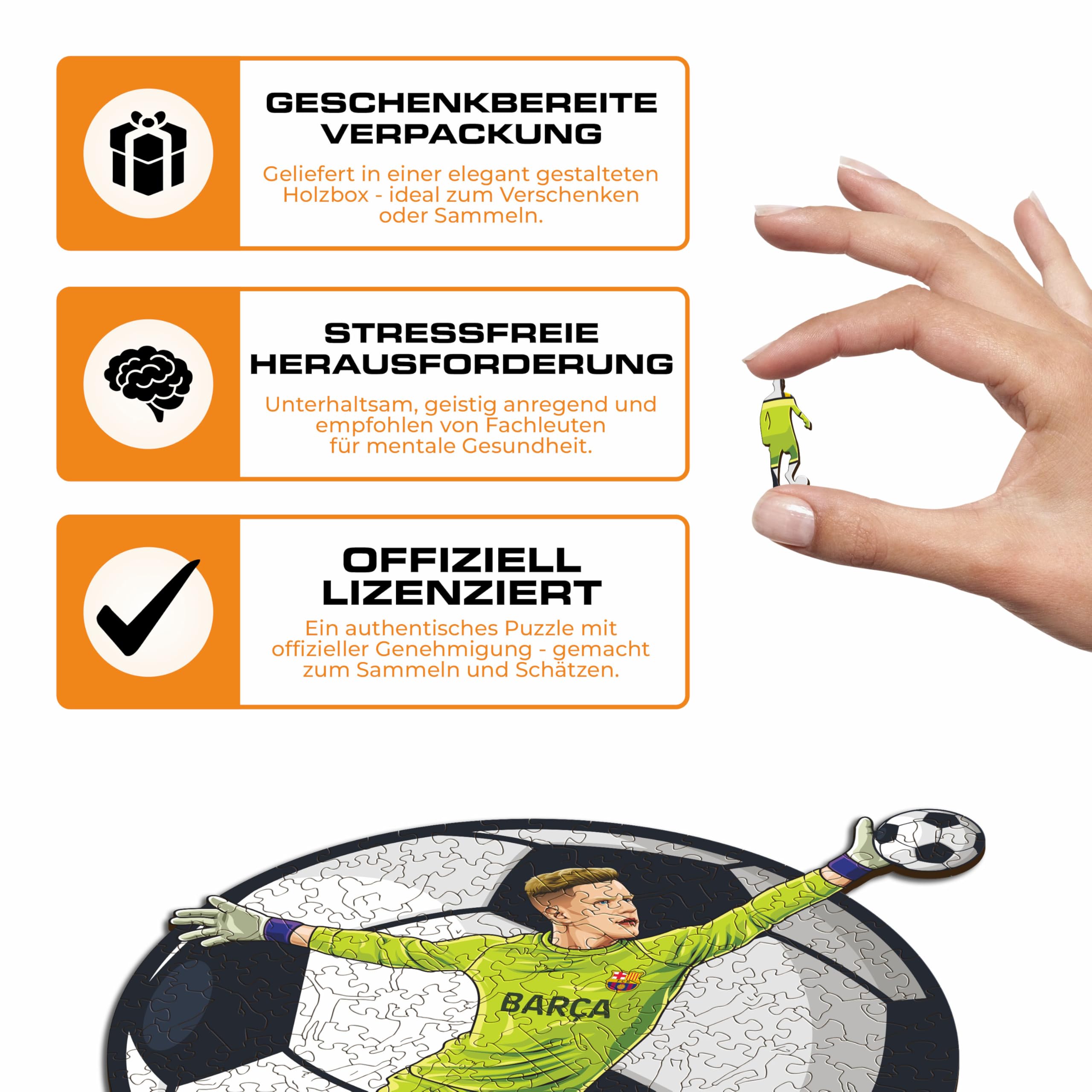 Iconic Puzzles - Barcelona, ​​​​TER Stegen, offiziell Lizenziertes Holzpuzzle, 100% nachhaltig, Geschenk für Erwachsene und Kinder, Größe L, 500 Teile