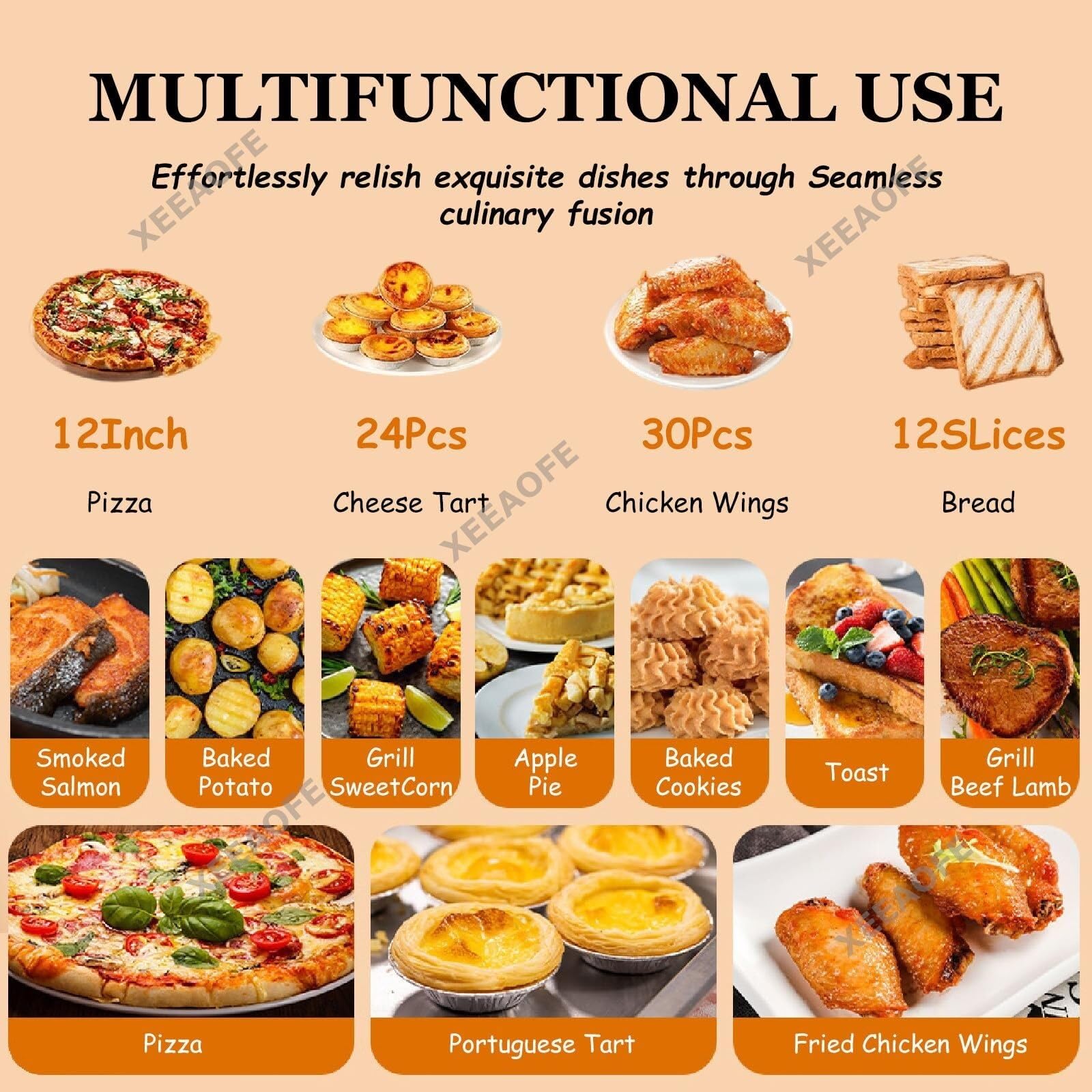 Electric Pizza Oven with Pizza Stone for Restaurant Home, Double Layer Independent Temperature Control, Commercial Pizza Oven(220V)