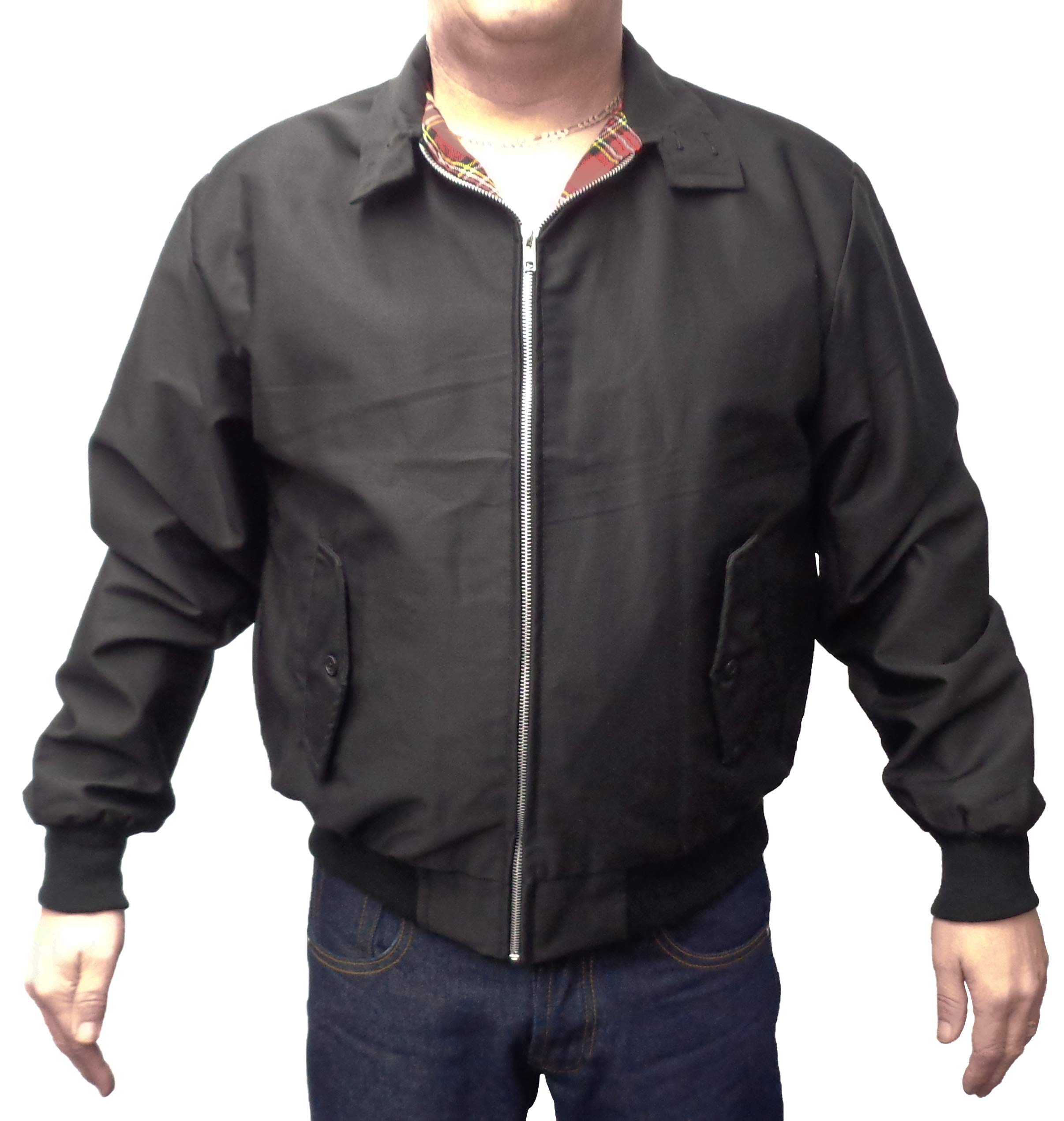 Mazeys Men's Black Classic Harrington Jackets (Medium, )