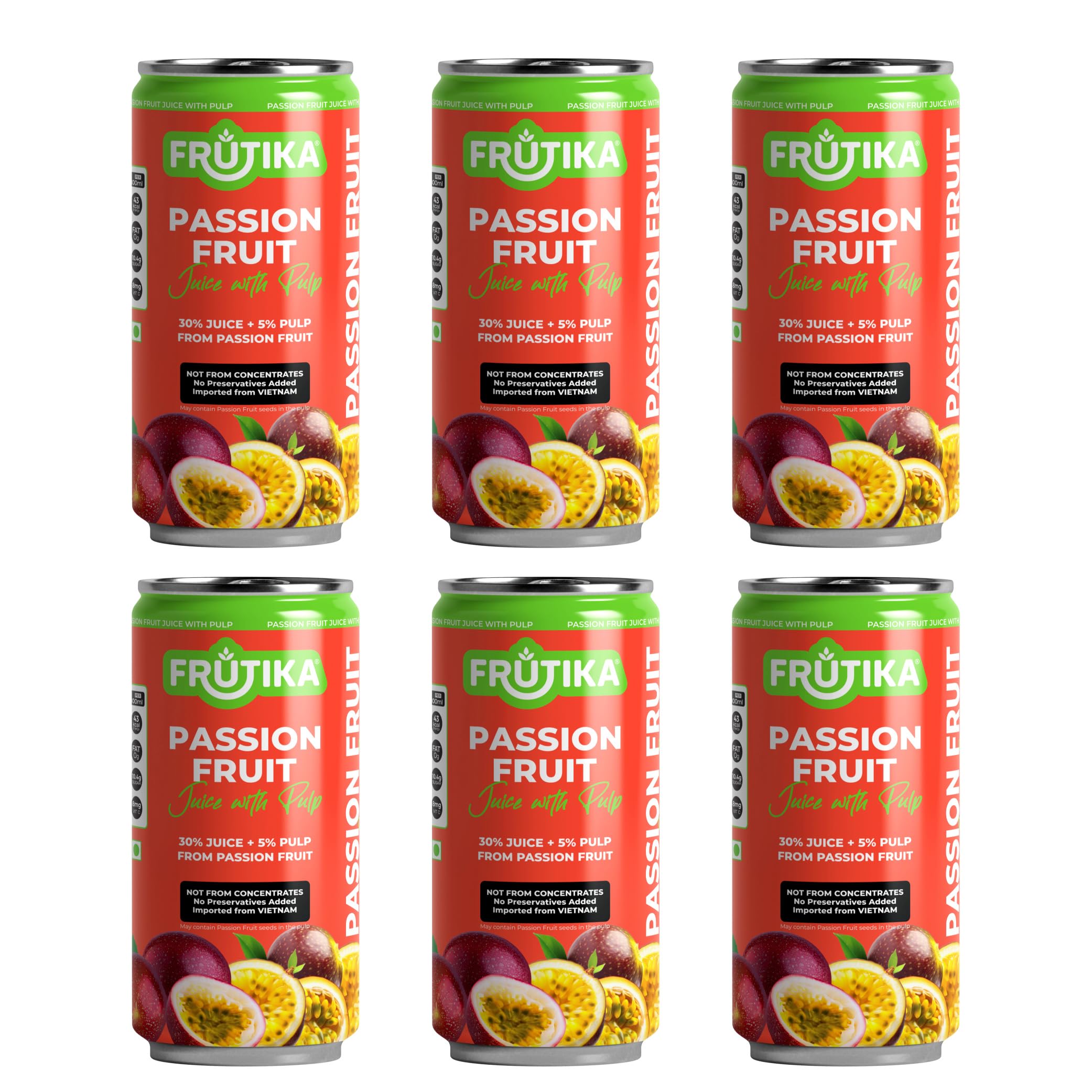 Frutika Imported Passion Fruit Juice With Pulp | 200ml in Each Can | Pack of 6 Cans | Imported from Vietnam (B0D2LGRDKZ) Amazon Price History, Amazon Price Tracker