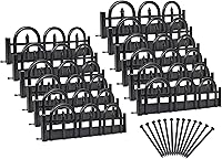EasyFlex 15 ft No-Dig Landscape Edging Kit - Black Wrought Iron Look for Gardens, Tree Rings & Borders