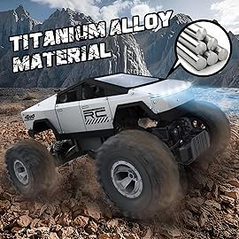 WIAORCHI 1:12 Scale RC Cars Remote Control Car, 4WD Off-Road Truck, Metal Shell LED Headlights Offroad Monster RC Truck, 4x4 All Terrain Hobby RC Cars Toys for Boys Kids Adults Gifts 8-12