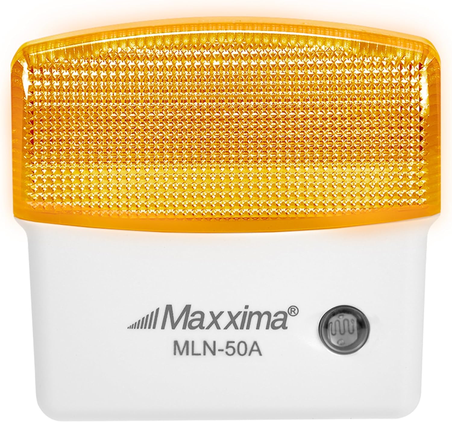 Maxxima LED Night Light with Dusk to Dawn Sensor - Featuring 25 Lumens, Plug In, Ideal for Bedrooms, Bathrooms, Basements, Hallways, and Senior Living, Amber Light - 2 Pack