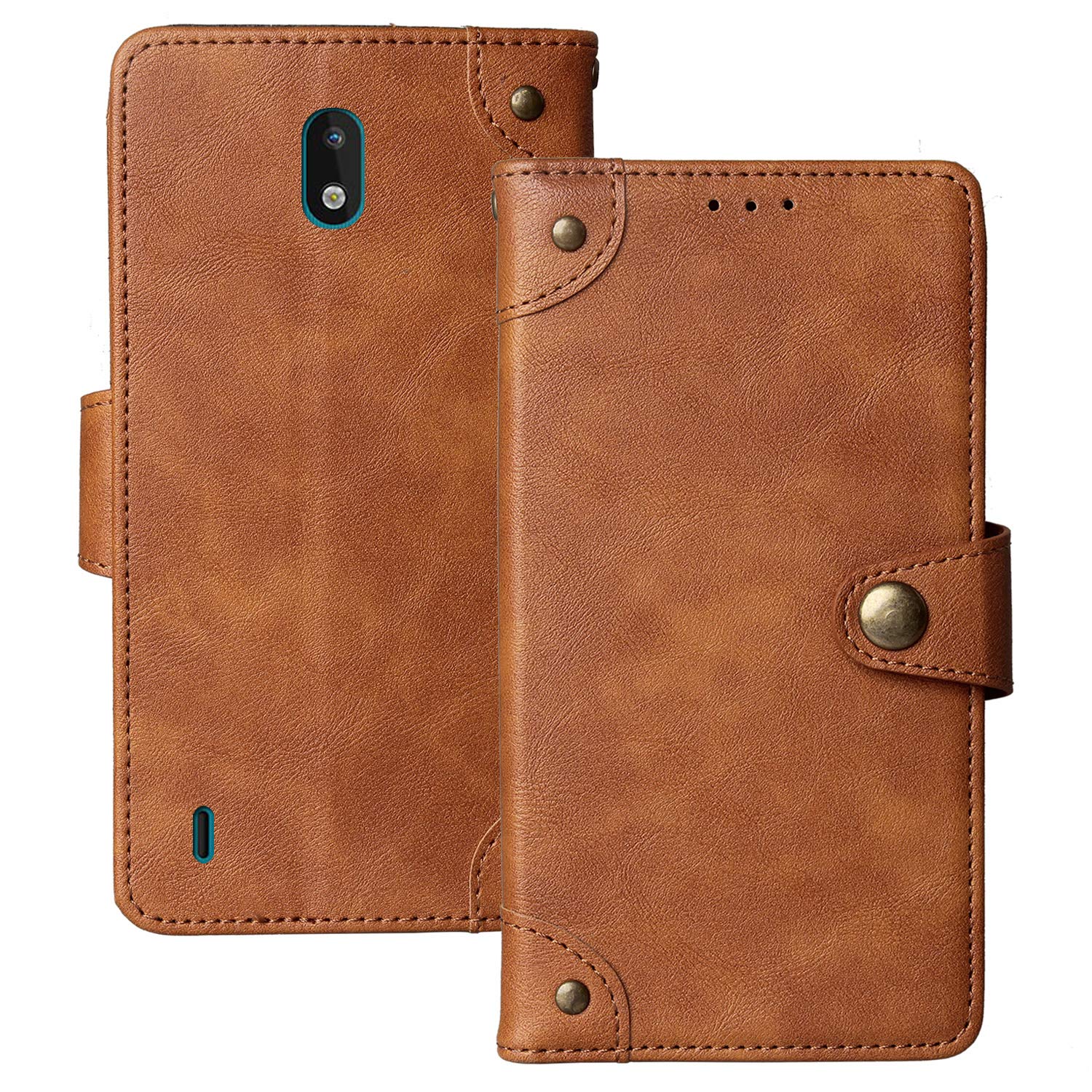 TIANCI Cover per Nokia 1.3 Flip, Portafoglio Case in Pelle PU Goffrata Tiger Dominante, Cover Protettiva Antiurto con Funzione di Supporto per Nokia 1.3 Custodia-Rosso