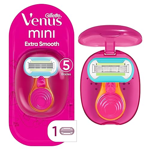 Gillette Venus Mini maquinillas de afeitar extra suaves para mujer, incluye 1 mini maquinilla de afeitar Venus, 1 repuesto de hoja de afeitar, 1