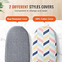 Vista 5 de VEVOR Tabla de Planchar de Sobremesa 23.4 x 14.4 Pulgadas, Tabla de Planchar Pequeña con Cubierta Resistente al Calor y Cubierta 100% Algodón, Mini