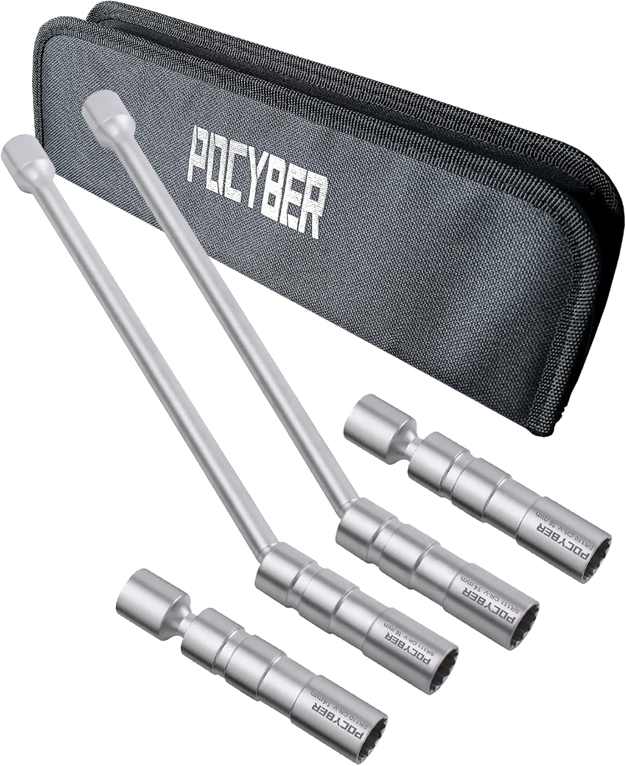 14mm 16mm Pack of 4 Swivel Spark Plug Socket 3/8" Drive Enhanced Magnetic 12 Point 5/8" 9/16" Thin Wall Socket Spark Plug Removal Tool Cr-v Steel