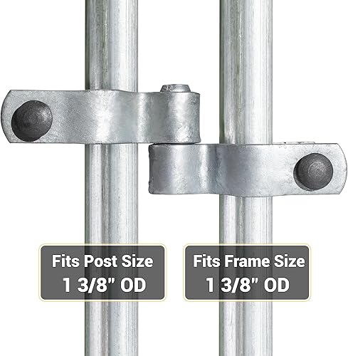 Miniatura 5 de HITTITE Bisagra de poste de puerta de valla de eslabones de cadena de 1 x 1 pulgada, bisagras de puerta resistentes con bisagras hembra de 1 pulgada