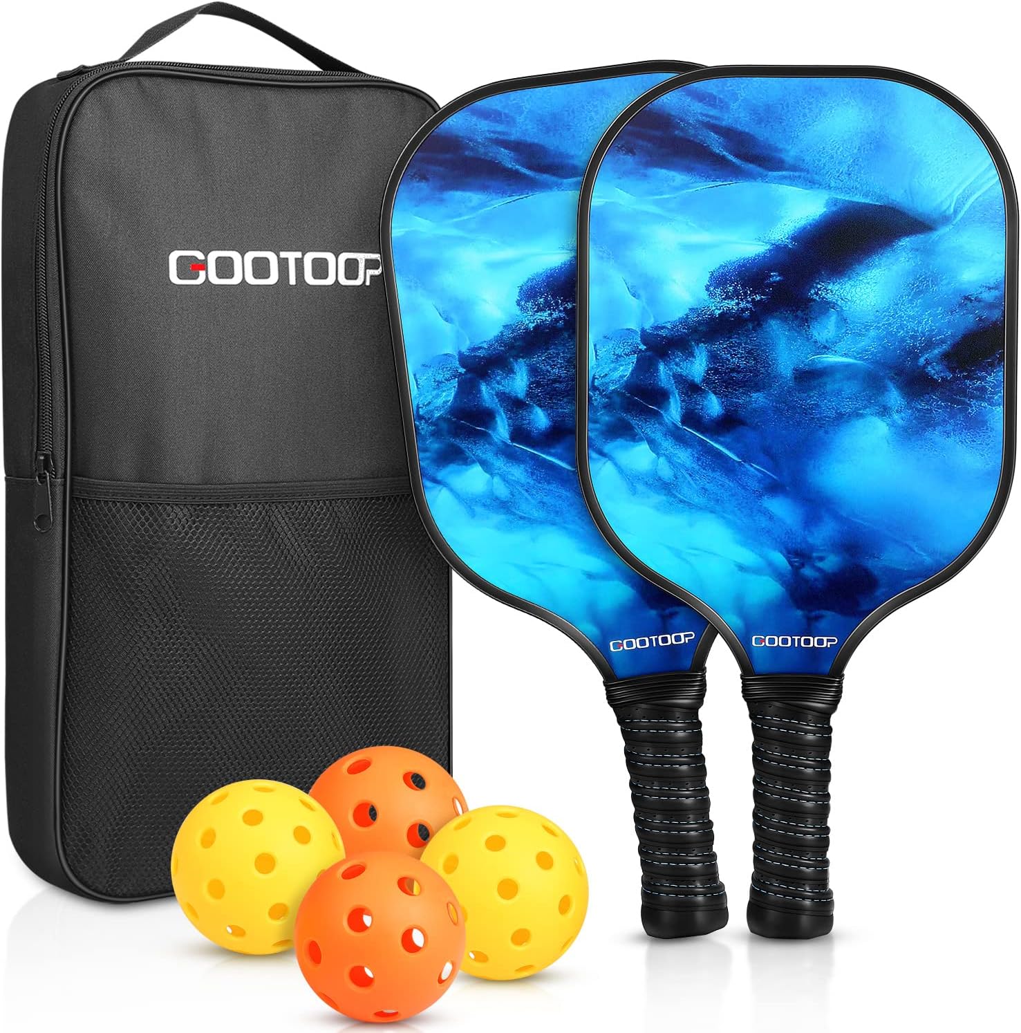 GOOTOOP Pickleball Paddles Set of 2, Pickleball Set with 2