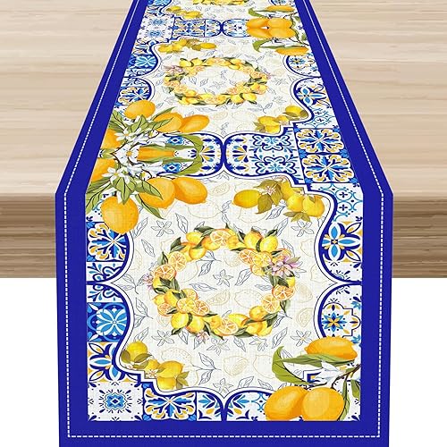 Miniatura 22 de Bonito camino de mesa de fresa, rosa retro de los años 70, diseño floral de verano de los años 70, decoración de mesa auxiliar para el hogar,