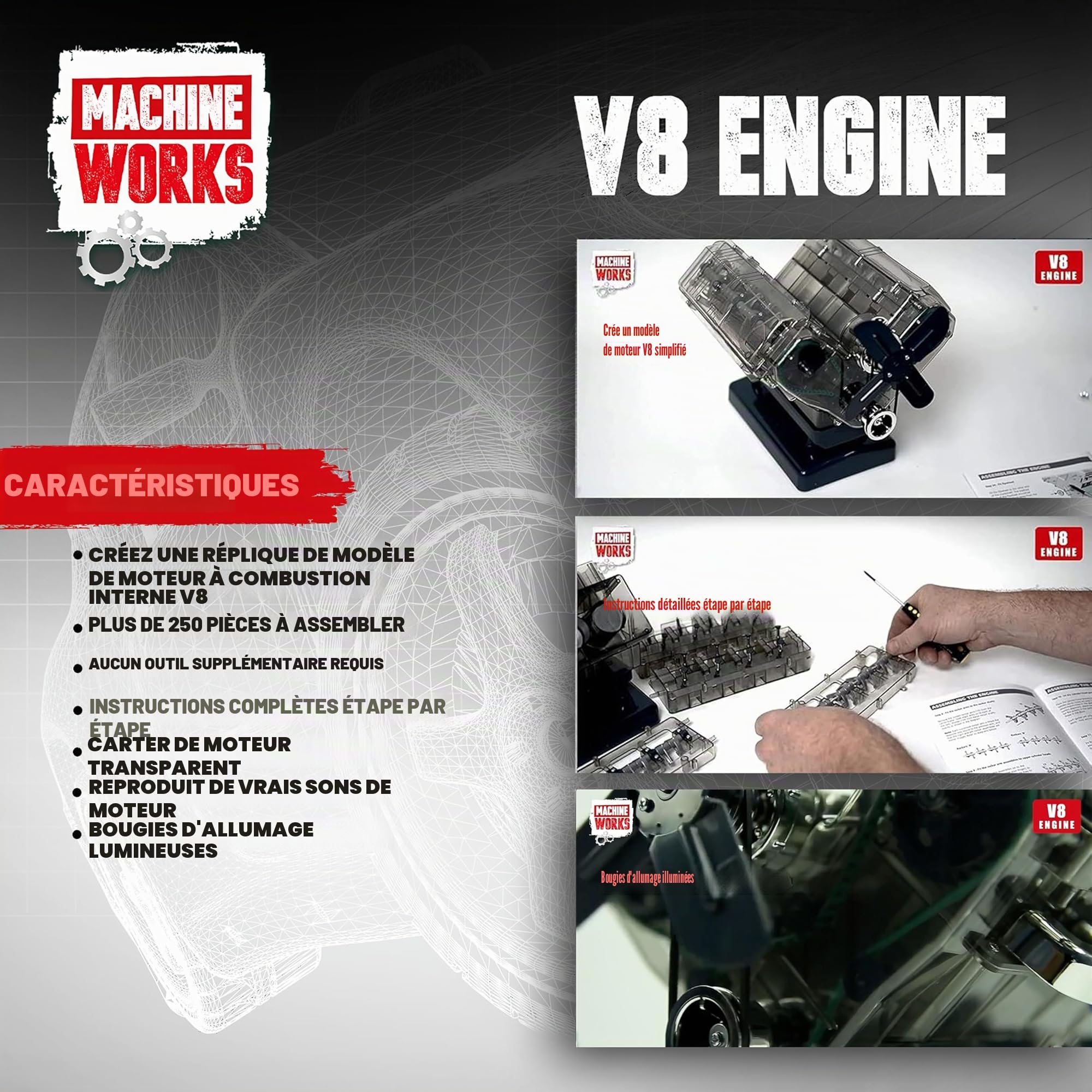 Wind MWH10 Machine Works V8 Moteur 8 ans à 16 ans Multicolore - version anglaise