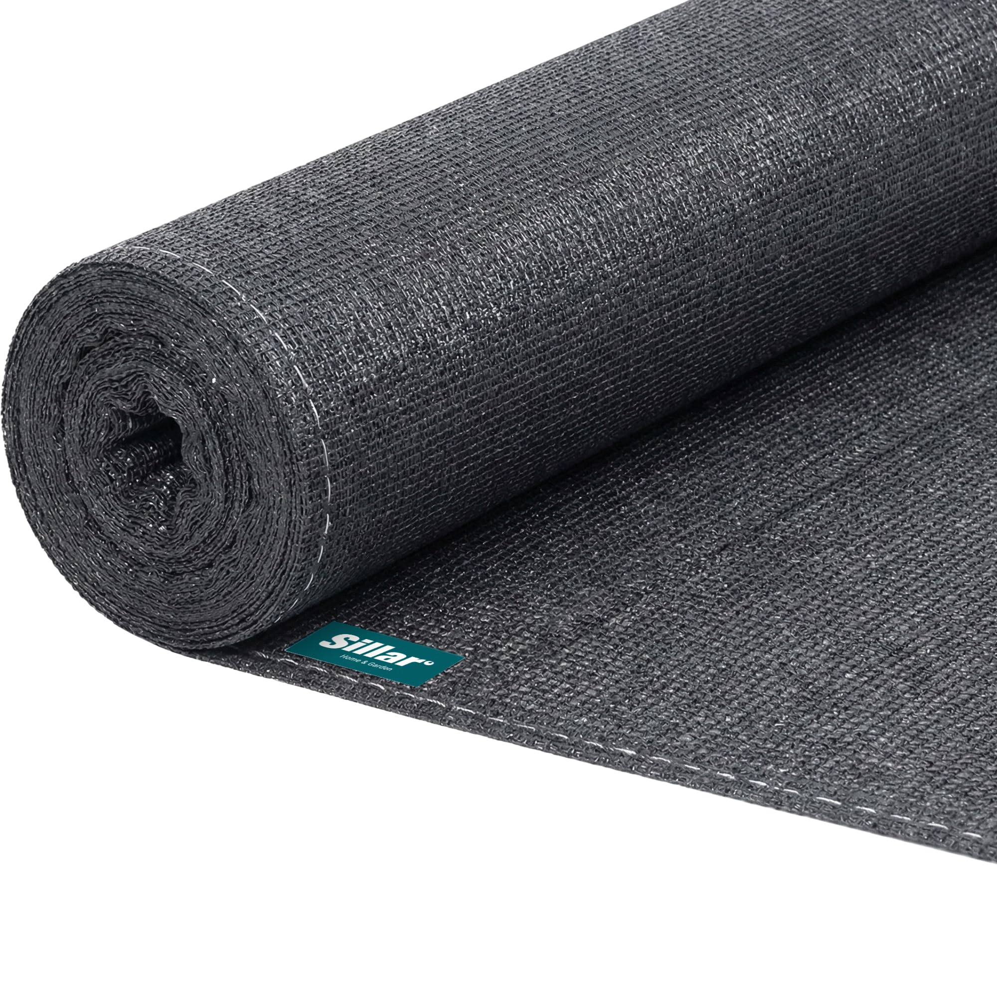 Sillar Rete Ombreggiante 1,5x25m, Telo Frangivista per Giardino e Recinzione, Protezione UV 90%, Resistente al Vento e Polvere, HDPE, Facile Installazione con Fascette, Grigio Antracita