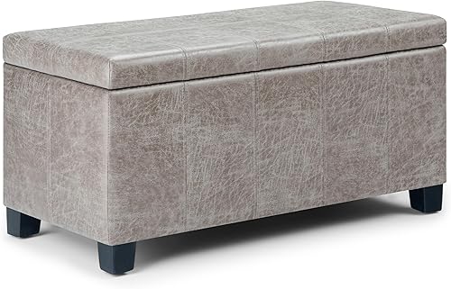 Miniatura 13 de Otomana rectangular de almacenamiento de la marca Simpli Home, colección Dover Tanners Marrón,Marrón chocolate,Cloud gris,Azul denim,Negro