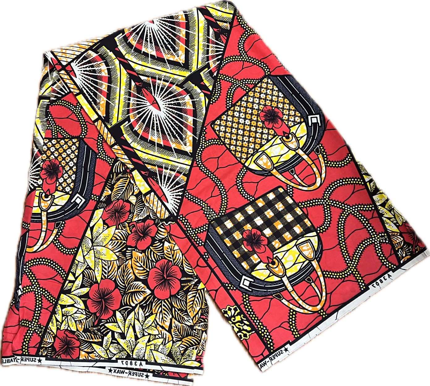 African Print Fabric, Cotton Ankara, 1 Yard, Africa Ethnic Pattern, Printed Fabric, Tribal Print, One Yard, Ankara Wax (B11)