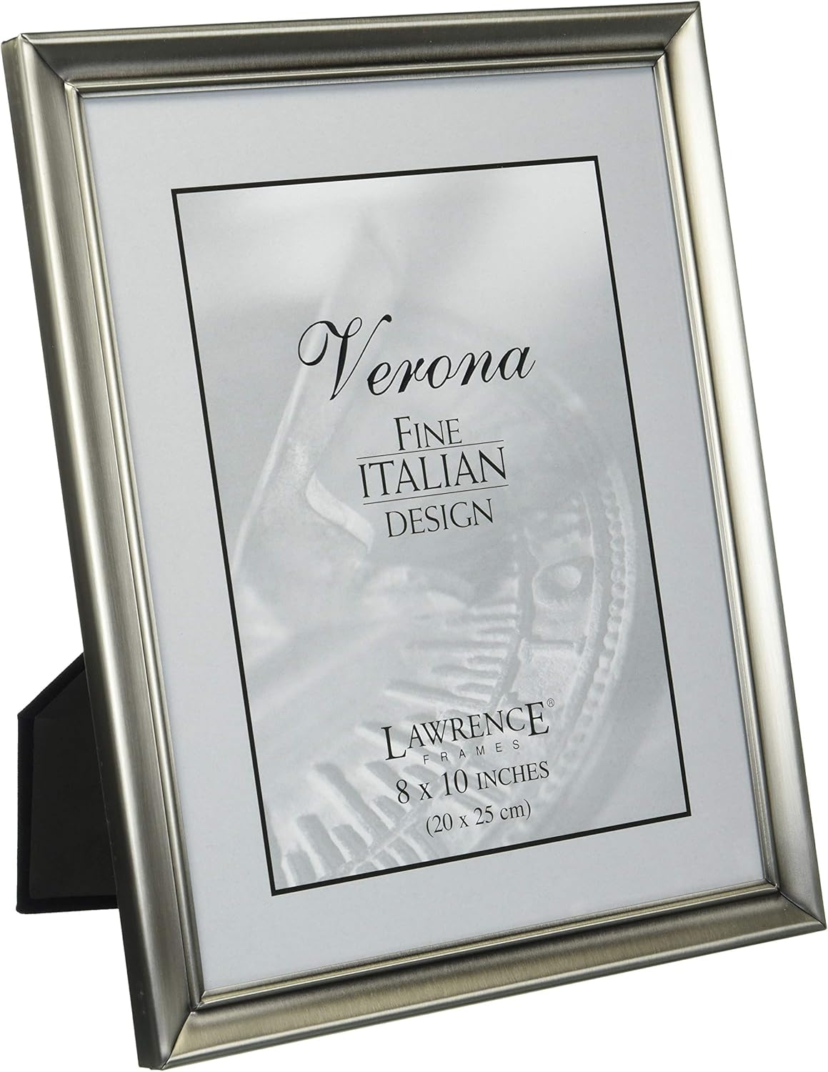 Lawrence Frames Brushed Pewter 8 by 10 Metal Picture Frame