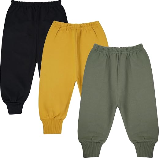 CLAP Unisex Baby Winter Warm Pants Kids Fleece Pajamas Leggings Combo Set of 3