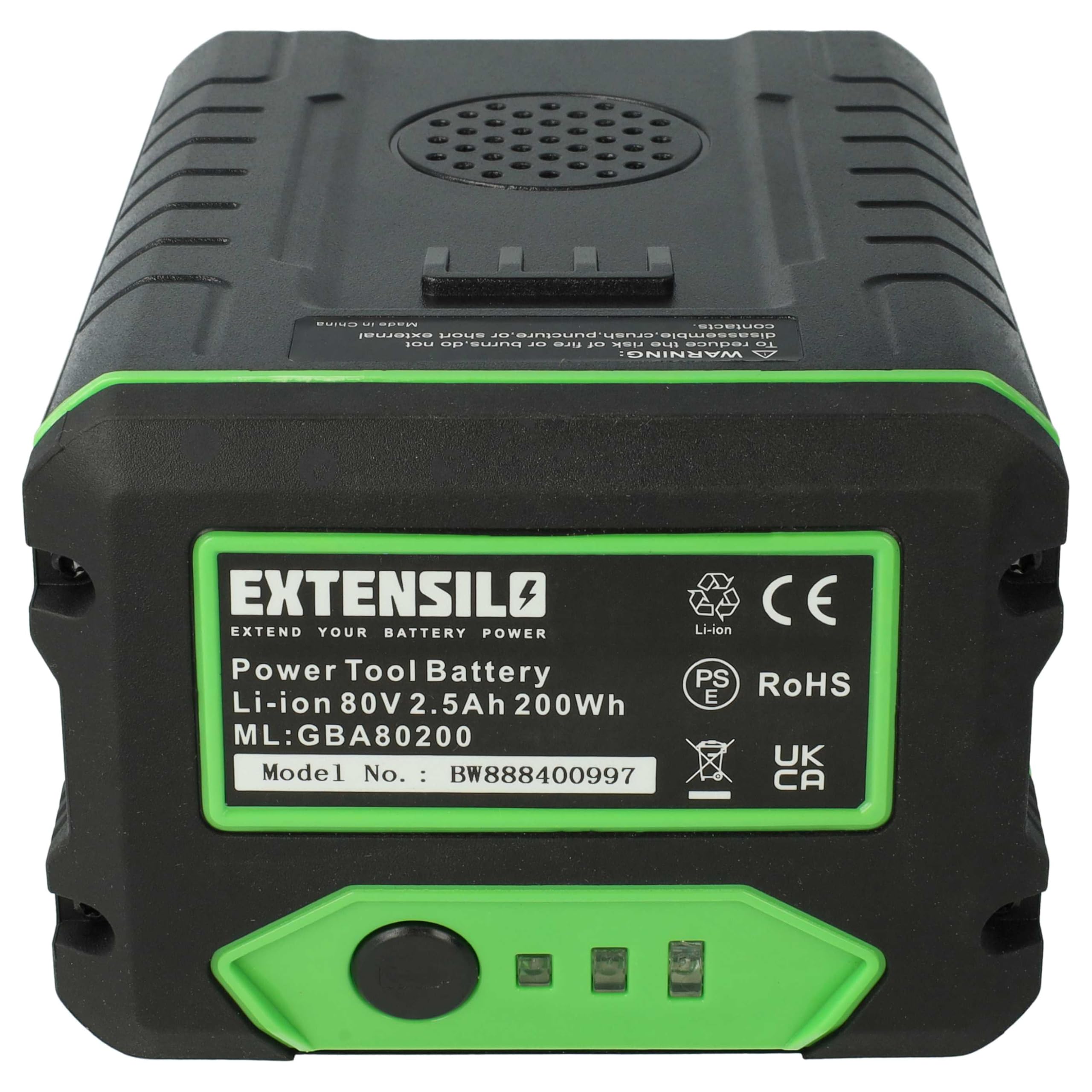 2x batteria sostituisce Remarc 82V430G per utensile elettrico (2500 mAh, Li-Ion, 80 V)