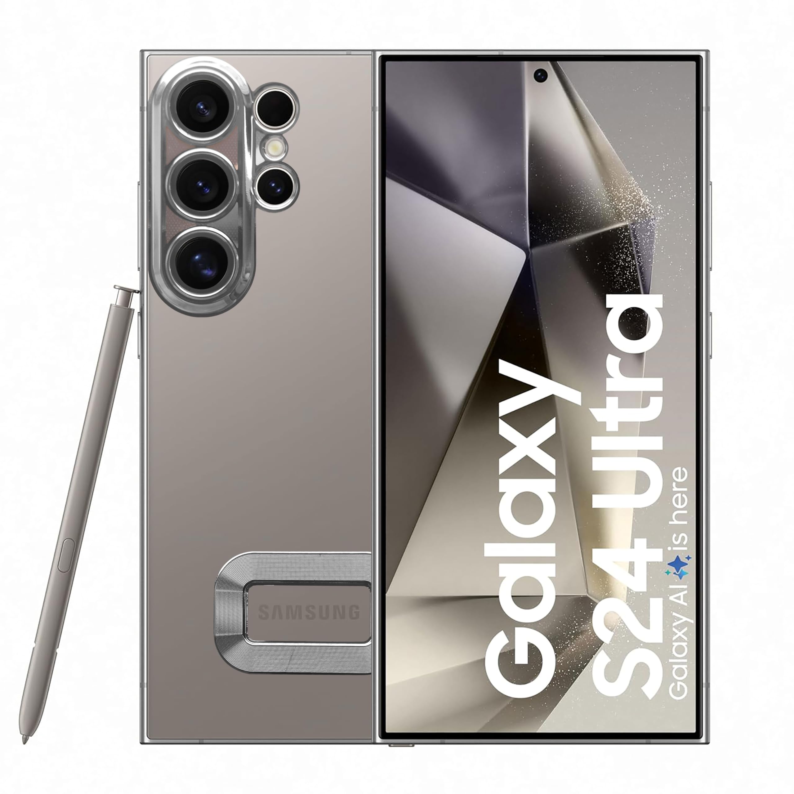 V-TAN Electroplated Logo View | Slim Shockproof | Soft TPU | Anti-Yellow Back Case Cover Compatible with Samsung S24 Ultra (Silver) (B0DB8JK14K) Amazon Price History, Amazon Price Tracker