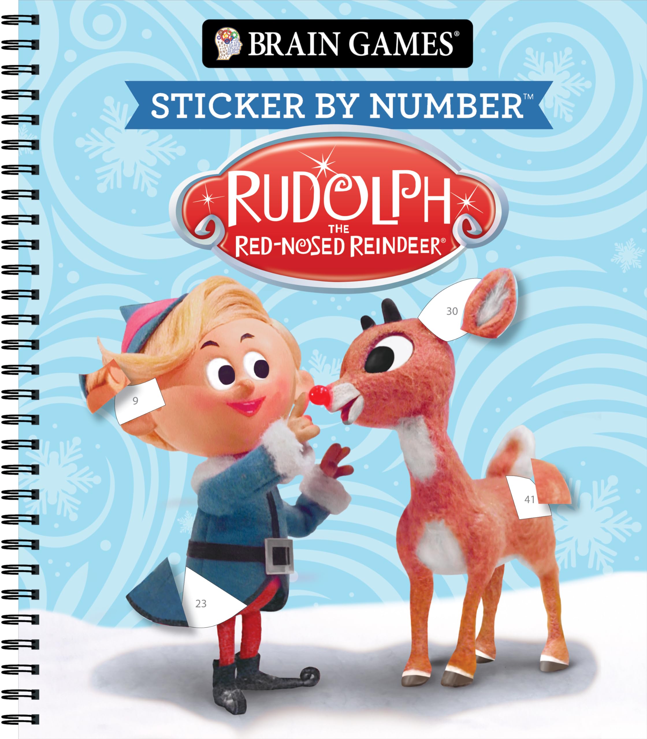 Brain Games - Sticker by Number: Rudolph the Red-Nosed Reindeer
