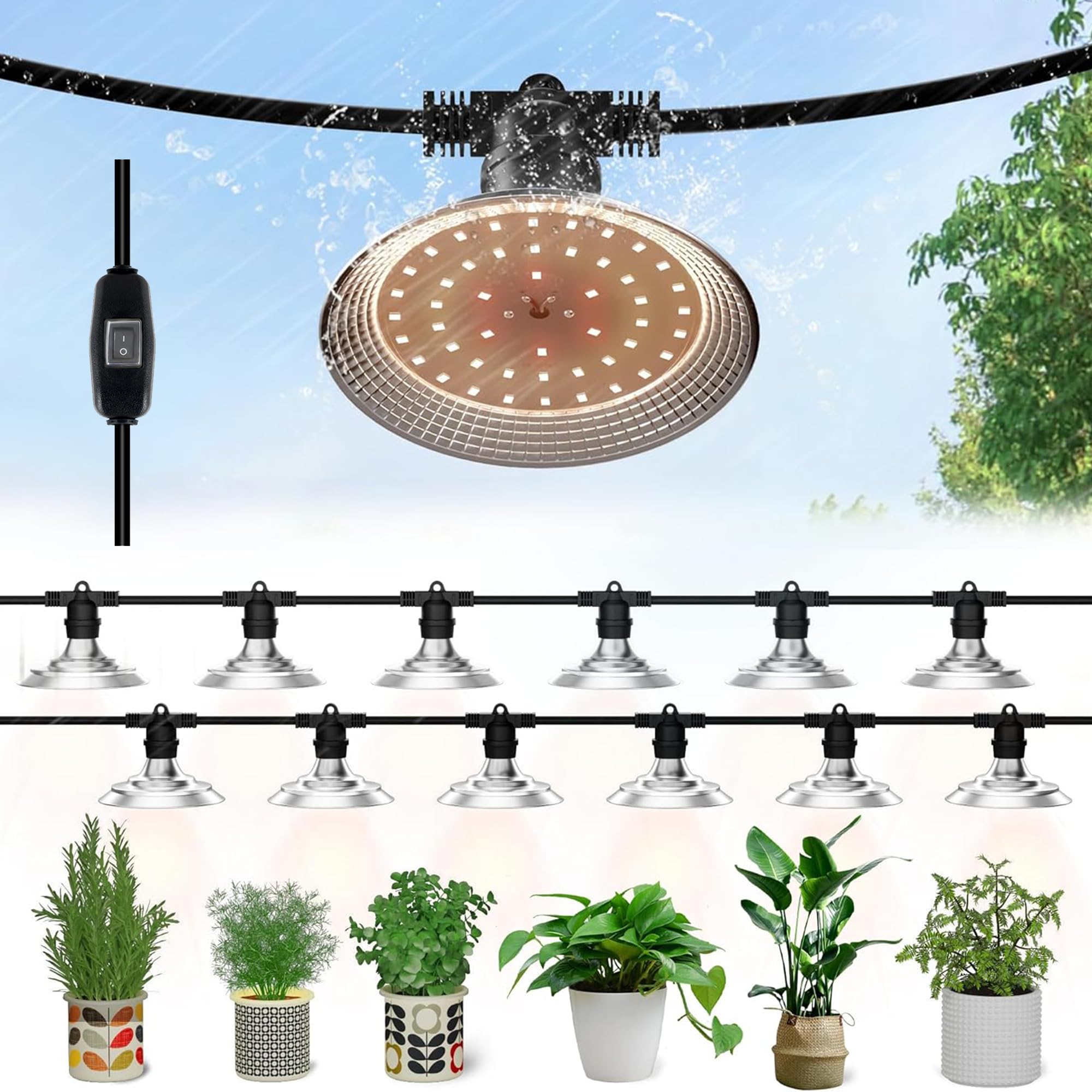 Amazon.com : Danshinro Outdoor LED Grow Light, Waterproof String