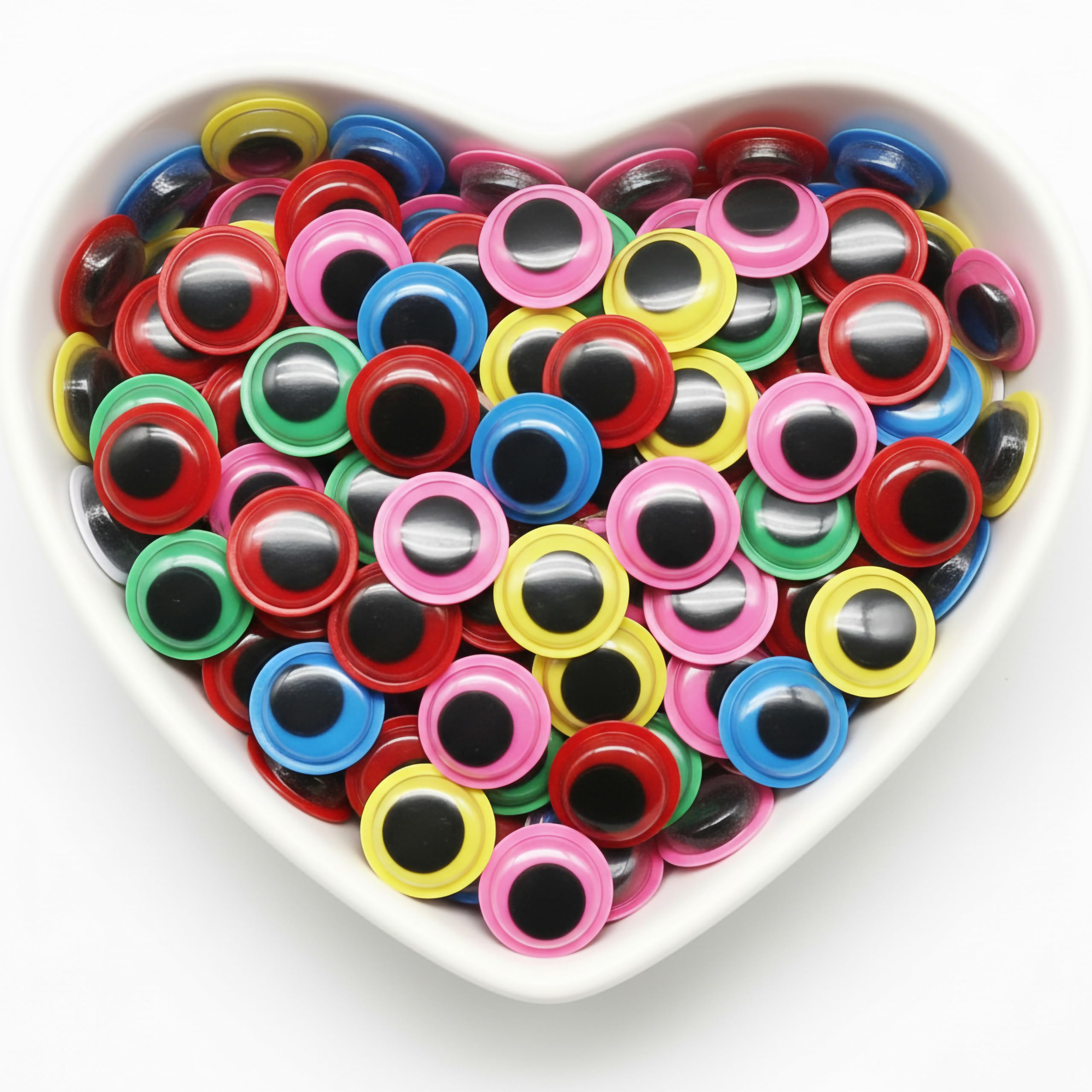 INDIKONB Multicolor Self Adhesive Googly Eyes for Craft - Round Wiggle Eyes with Moving Pupils for DIY Art, School Projects & Toy Making - Assorted Set (Multicolour1 12MM)-picture-10
