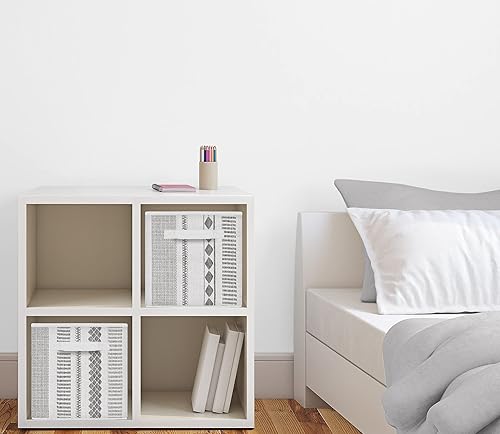 Miniatura 2 de Sweet Jojo Designs Juego de 2 cubos de almacenamiento de tela plegable bohemio gris bohemio tribal bohemio organizador de juguetes para niños bebés