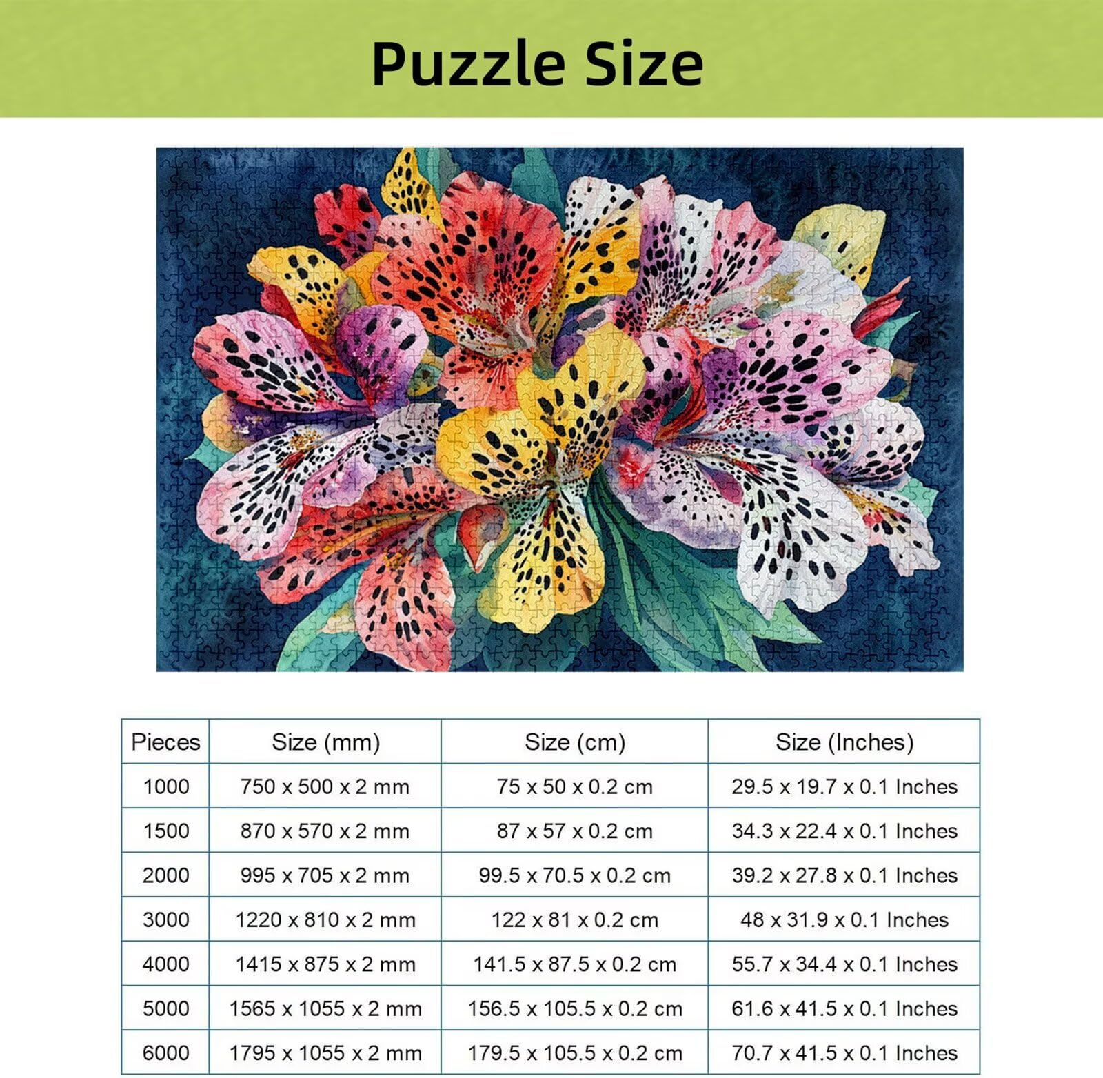 Puzzle 4000 Pièces Couleur, Puzzle 4000 Pièces Adultes et Enfants, Puzzles Bois avec Une Boîte d'emballage Exquise, Jeu Éducatif Puzzles Fleur, Noël Decoration Maison, Cadeau Femme, Cadeau Homme H-46