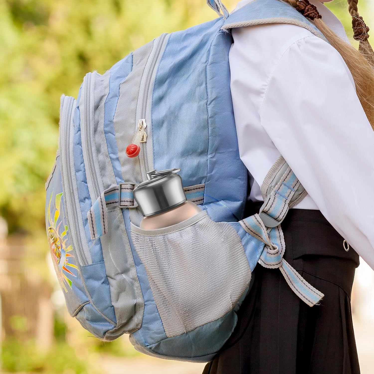 Mifoci 1 Pcs 10oz Mini Water Bottles Stainless Steel Slim Insulated Thermal for Hot Cold Drink Thermal Small Vacuum Portable Water Bottle for Women Gifts Travel Camping Hiking (Rose Gold) - Image 5