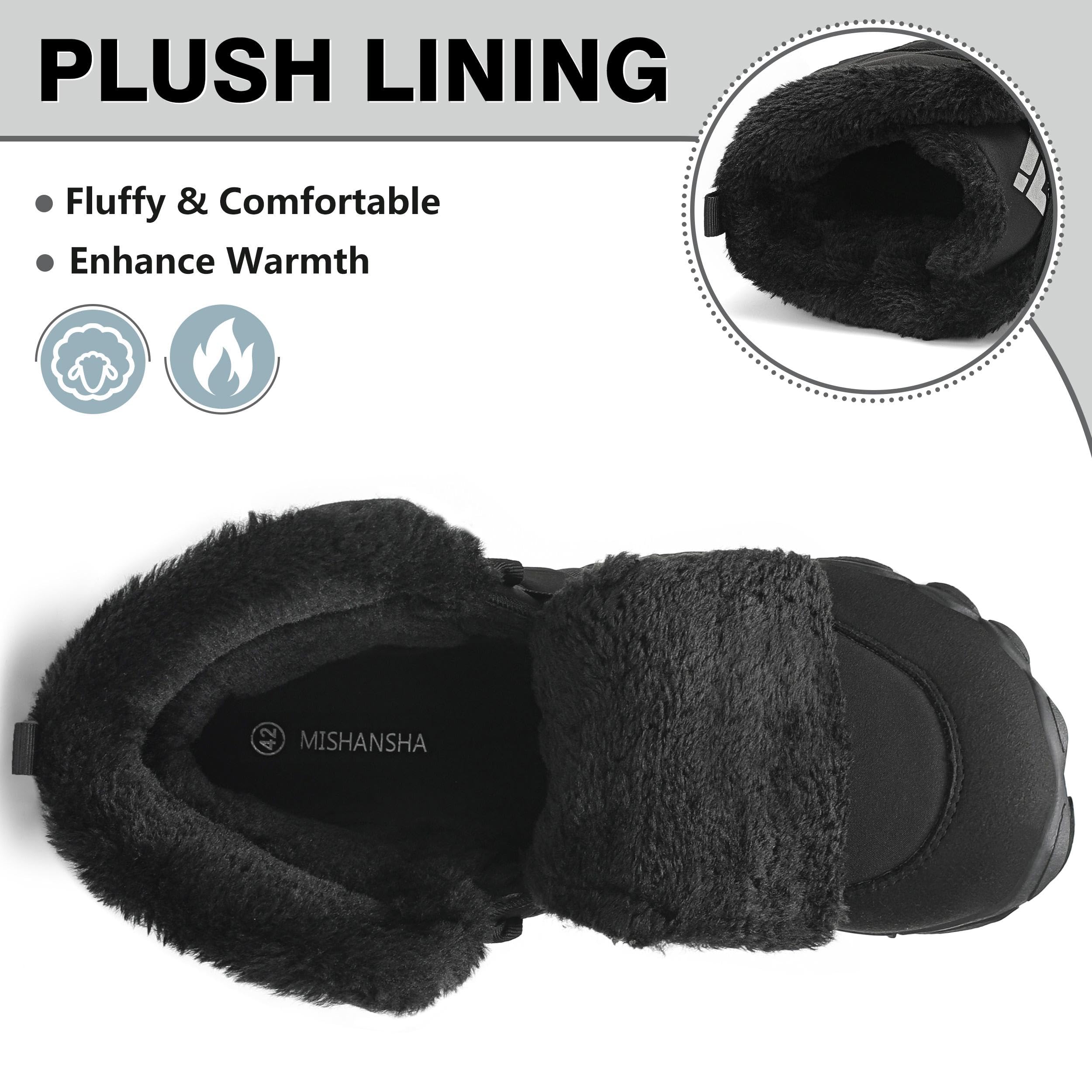 MISHANSHA Barefoot Scarpe Invernali stivaletti Uomo stivali Inverno Donna Caldi Comode Antiscivolo Gr.36-48EU