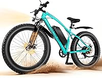 LUXECYCLES 1500W Peak Electric Mountain Bike: 28 MPH, 72 Miles Range, 26" Fat Tires, Shimano 7-Speed, 48V Battery for Adults