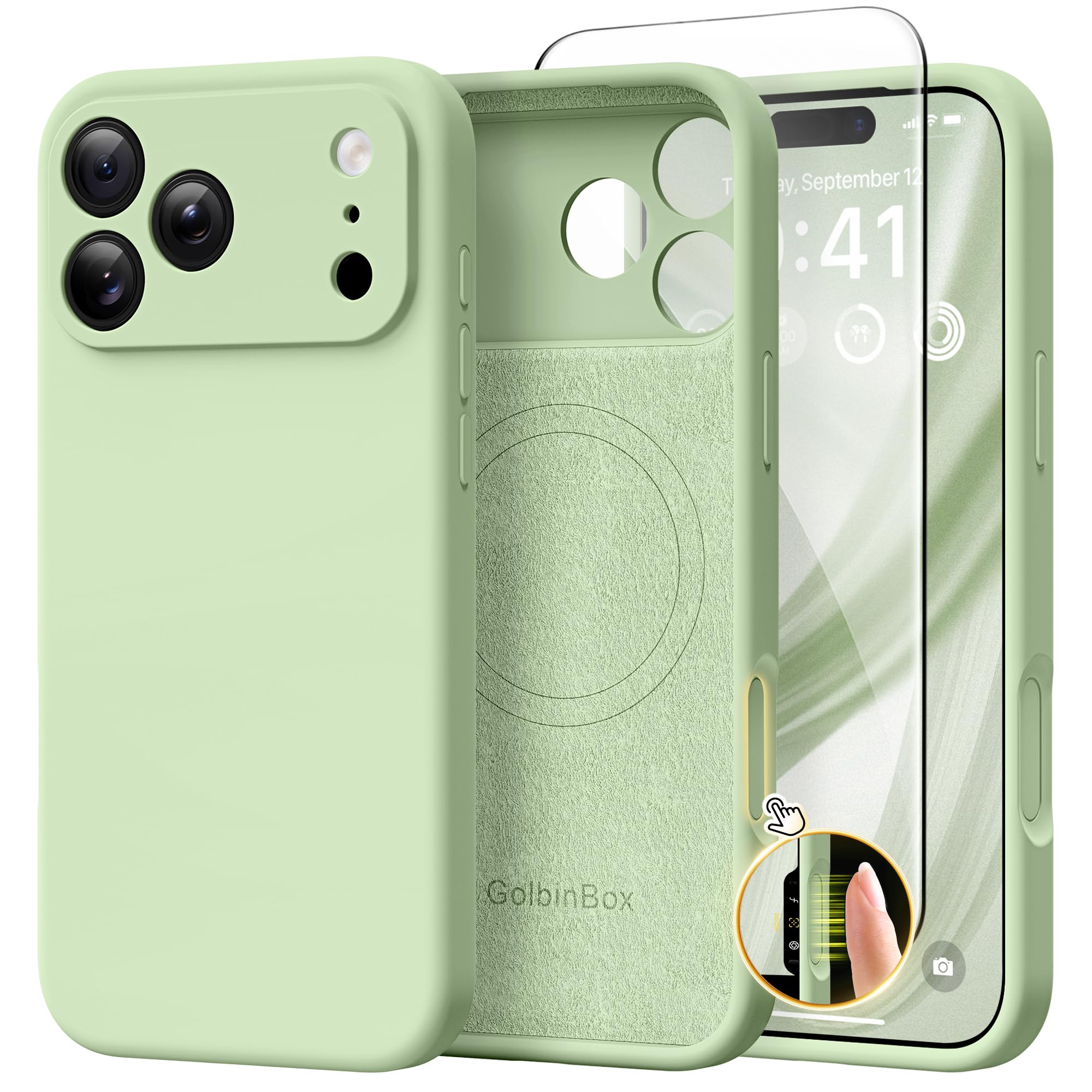 GolbinBox Magnetic for iPhone 18 Pro Case/17 Pro Case, Green