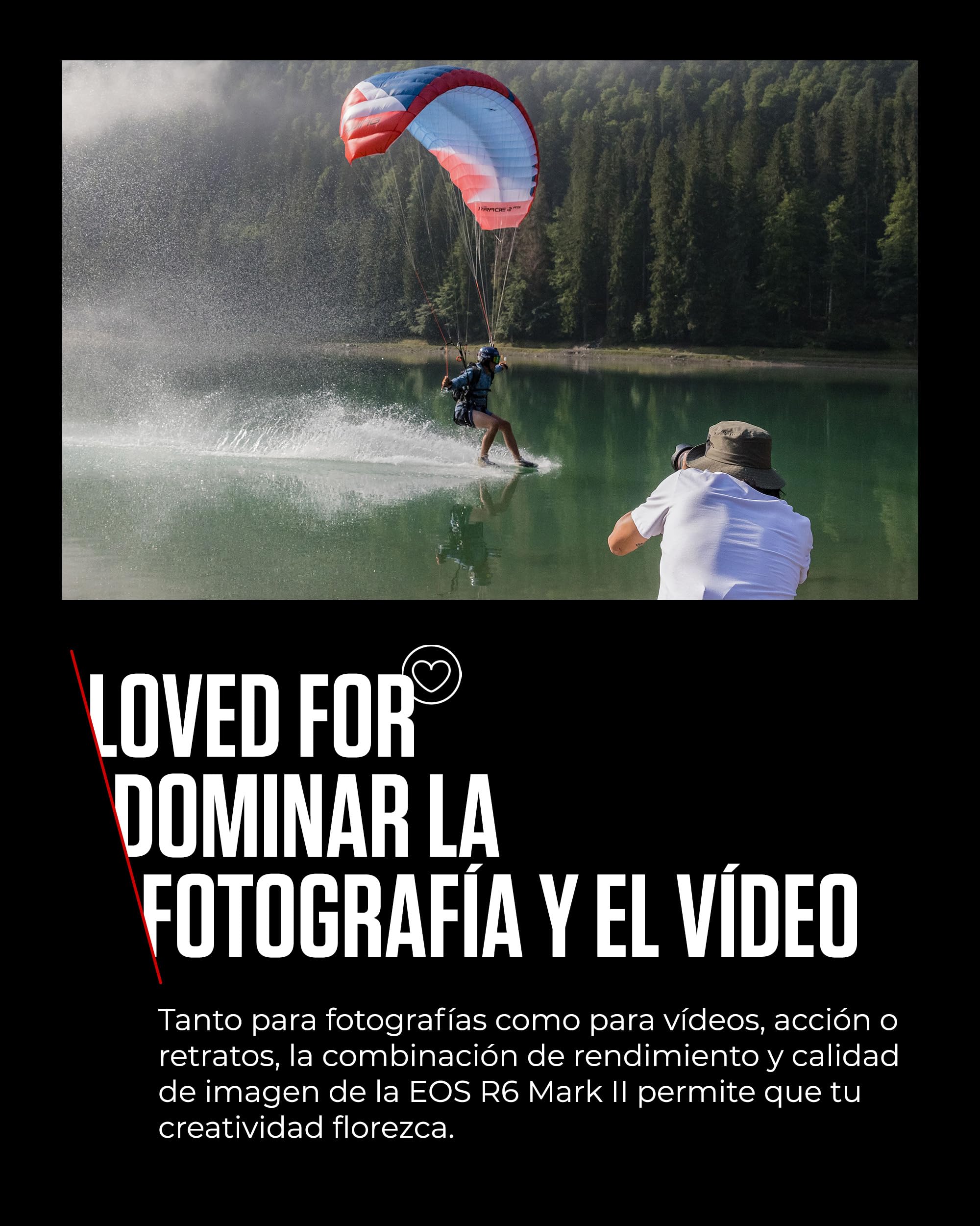Canon EOS R6 Mark II Full Frame Mirrorless Body Solo + 2X Baterías (Kit de Batería Adicional) | 24,2 megapíxeles, 4K 60p, IS de hasta 8 Pasos y Enfoque automático Dual Pixel CMOS Auto Focus II
