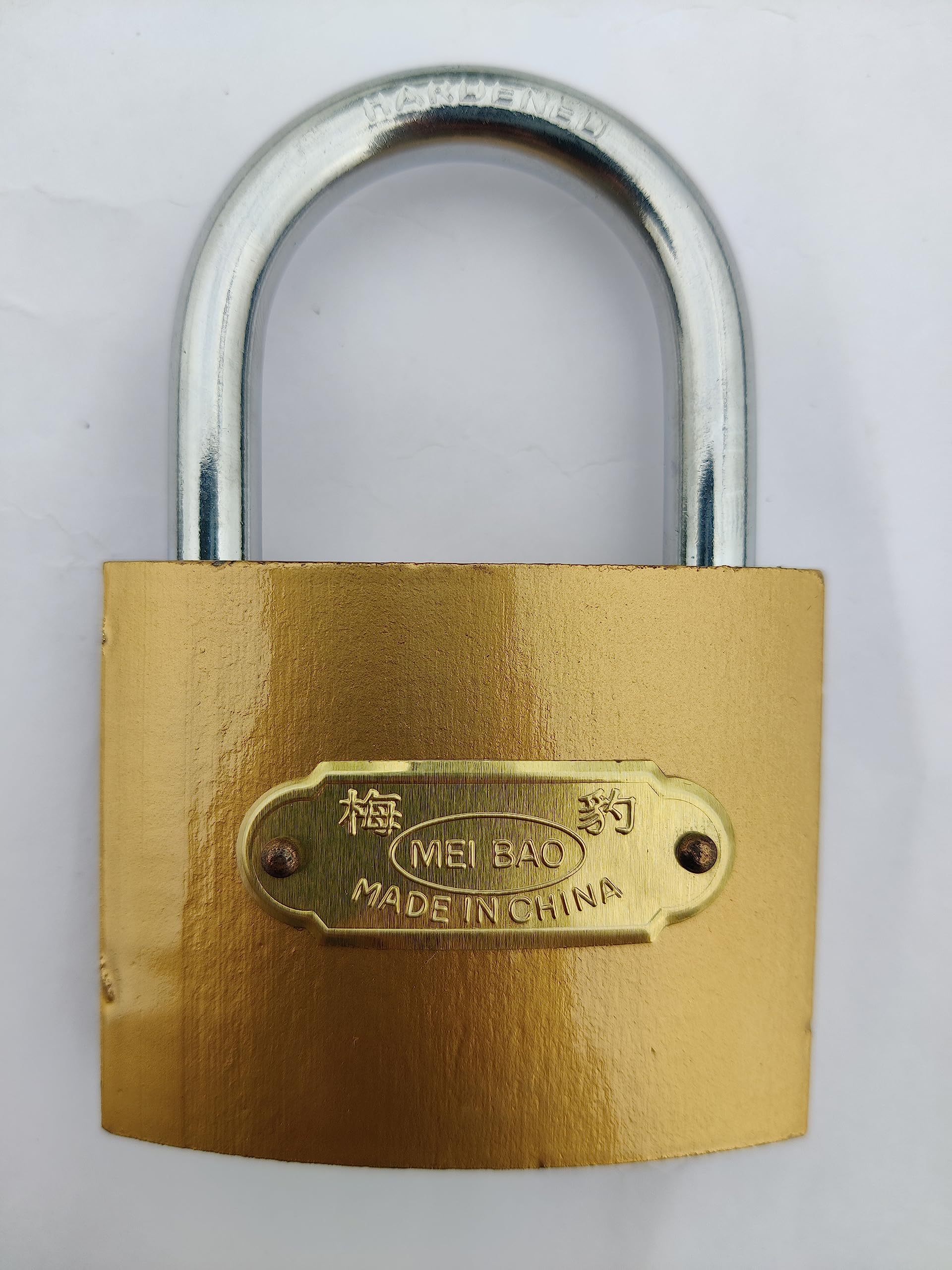 Meibao 63 MM Automatic Push Lock with 3 Keys Gold Big Lock for Home Office Door Shutter — Amazon image 2