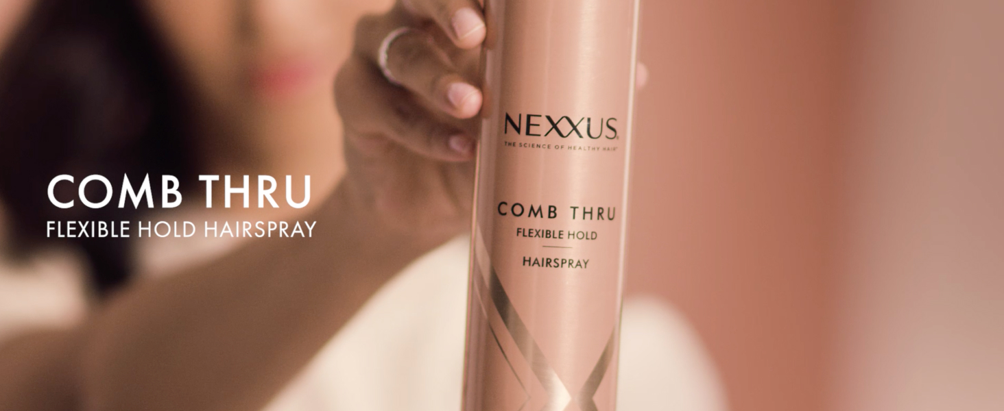 Nexxus Flexible Hold Hairspray Comb Thru for a Lightweight, Brushable Hold, with StyleProtect Technology 10 oz
