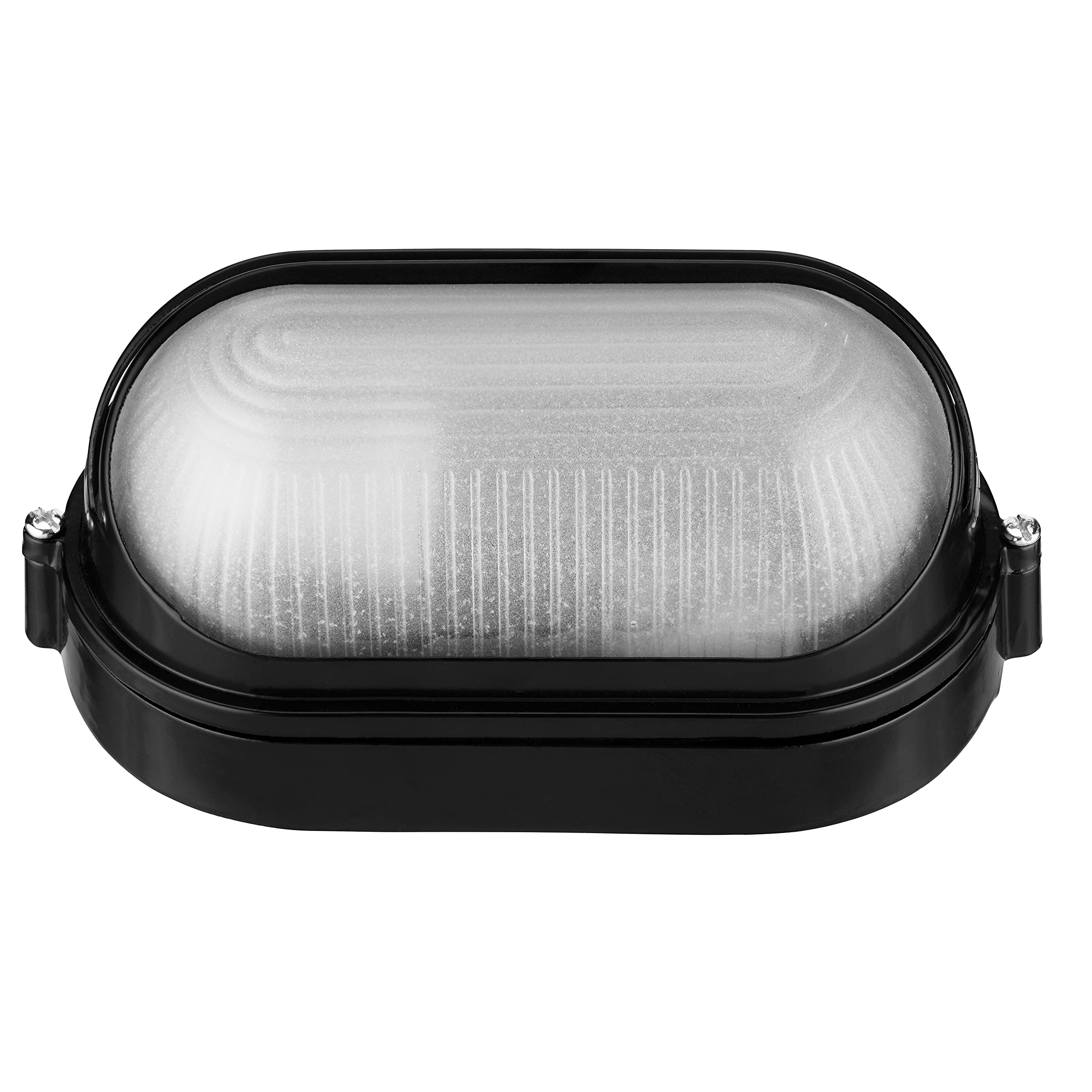 REV Ritter 0590057555 - Lampada ovale in alluminio, con copertura, 60 W, colore: Nero