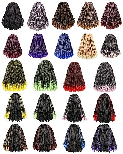 Miniatura 6 de Cabello corto de ganchillo trenzado Goddess Box para mujeres negras y bebés 5 paquetes de 1B1 paquete T271 paquete T30 7 paquetes de cabello