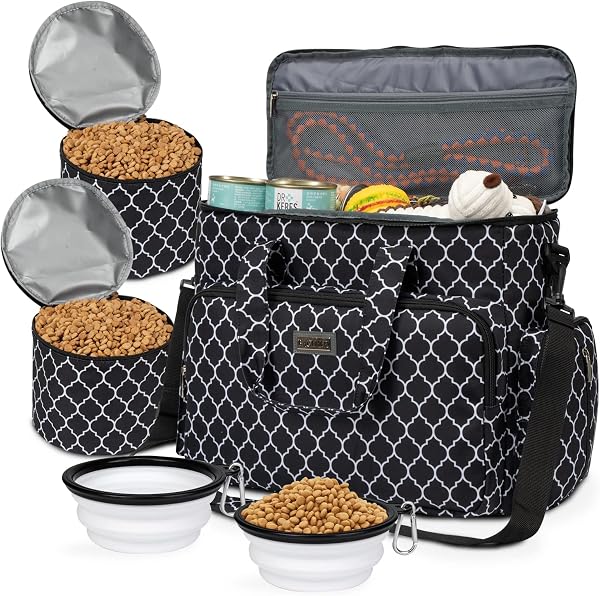 BAGLHER Haustier-Reisetasche mit Futterbehältern