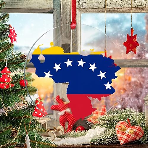 Miniatura 5 de Venezuela - Adorno de Navidad para niños diseño de silueta de Venezuela decoración de árbol de Navidad decoración patriótica recuerdo de ciudad