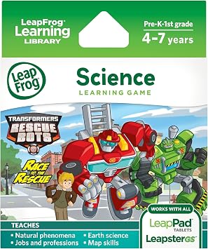 LeapFrog Explorer Hasbro Transformers Rescue Bots Race to The Rescue Learning Game