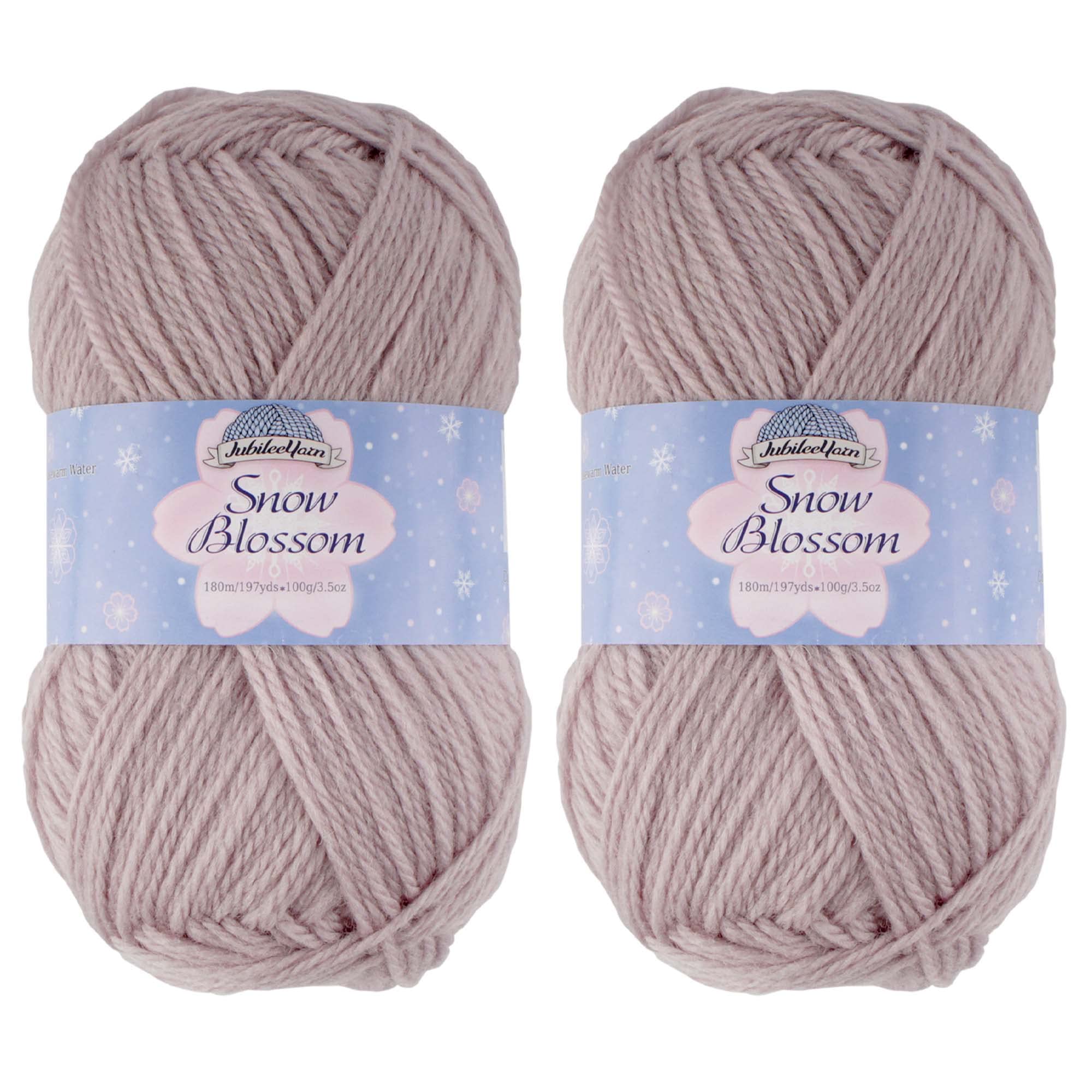 Hilo de lana Snow Blossom JubileeYarn para tejer prendas sin picor
