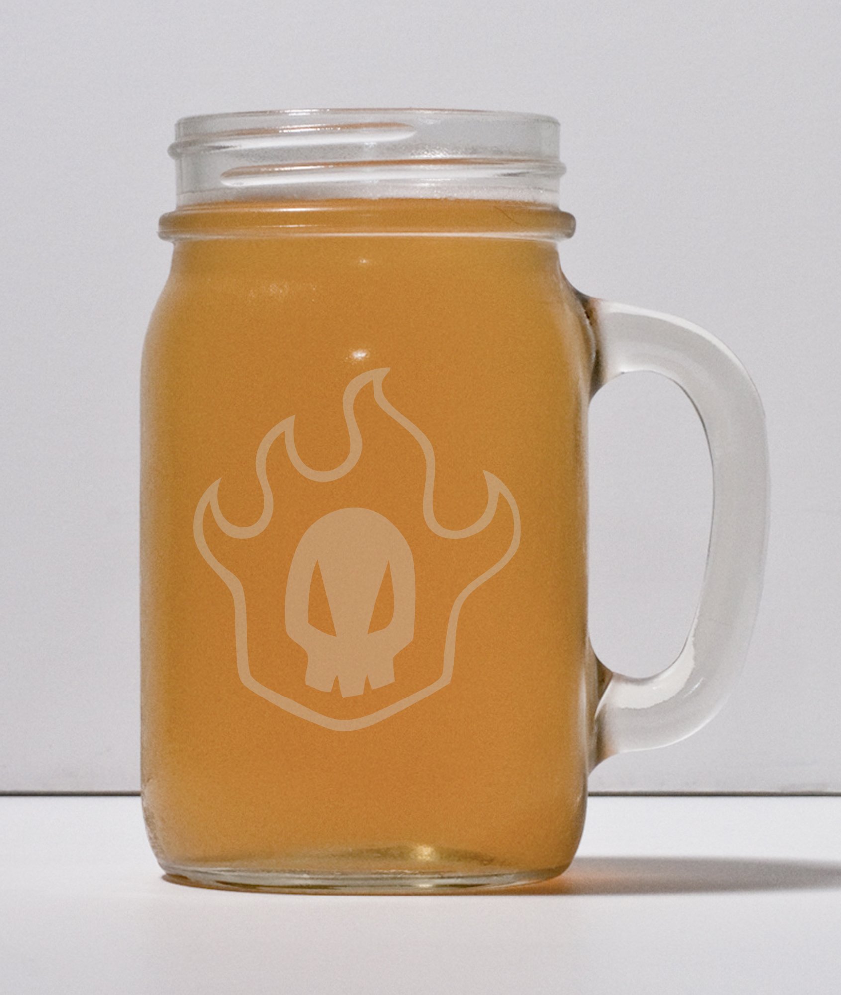 pallypantsRukia Glove Symbol - Bleach - 12 Ounce Glass Mason Jar Mug